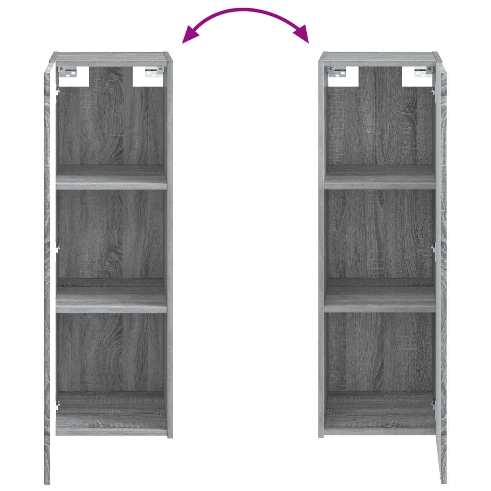 Ensemble de mobilier de salle de bain 2 pc Sonoma gris