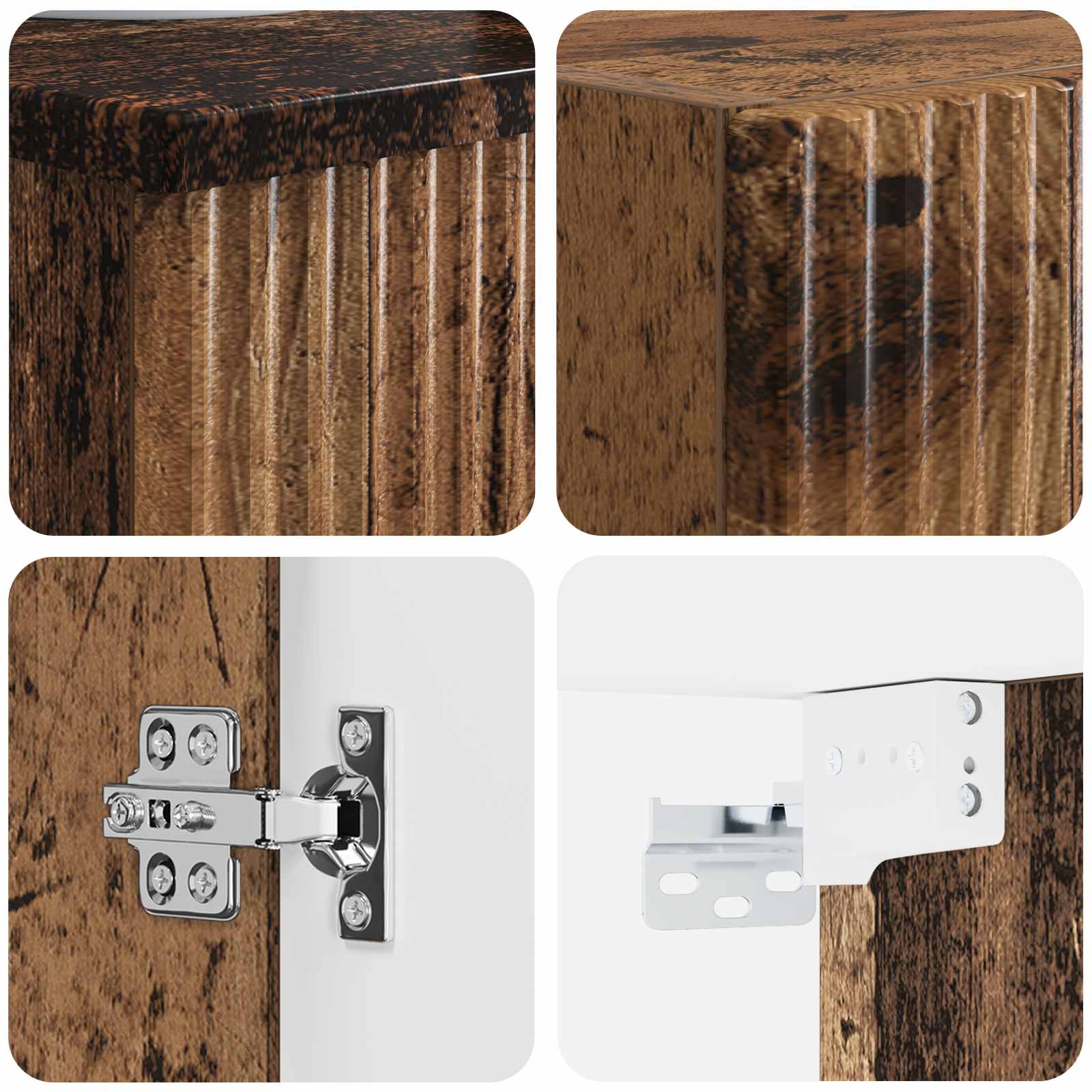 Ensemble de mobilier de salle de bain 2 pc Bois ancien