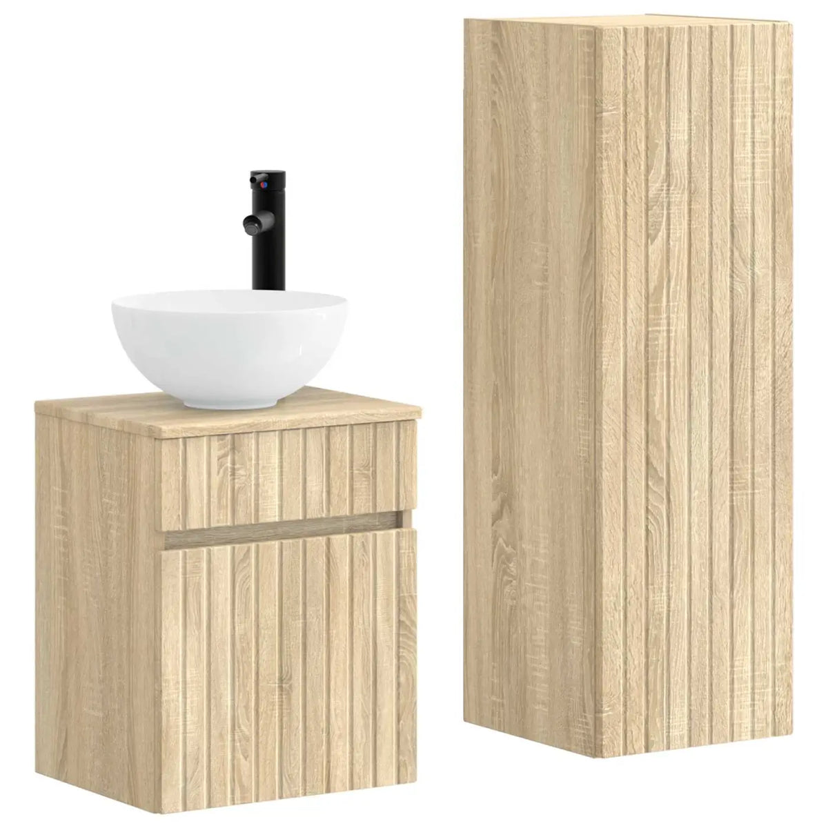 Ensemble de mobilier de salle de bain 2 pc Chêne Sonoma - XIOS