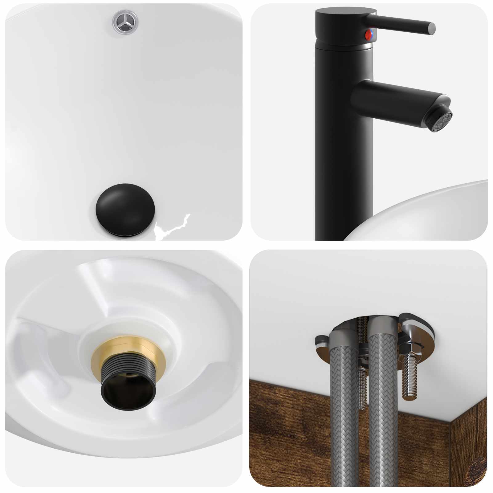 Ensemble de mobilier de salle de bain 2 pc Chêne fumé