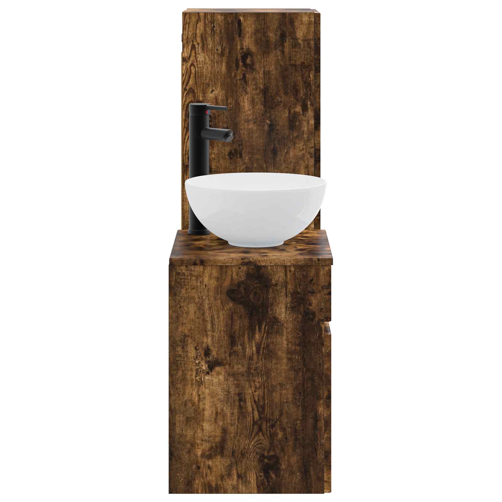 Ensemble de mobilier de salle de bain 2 pc Chêne fumé