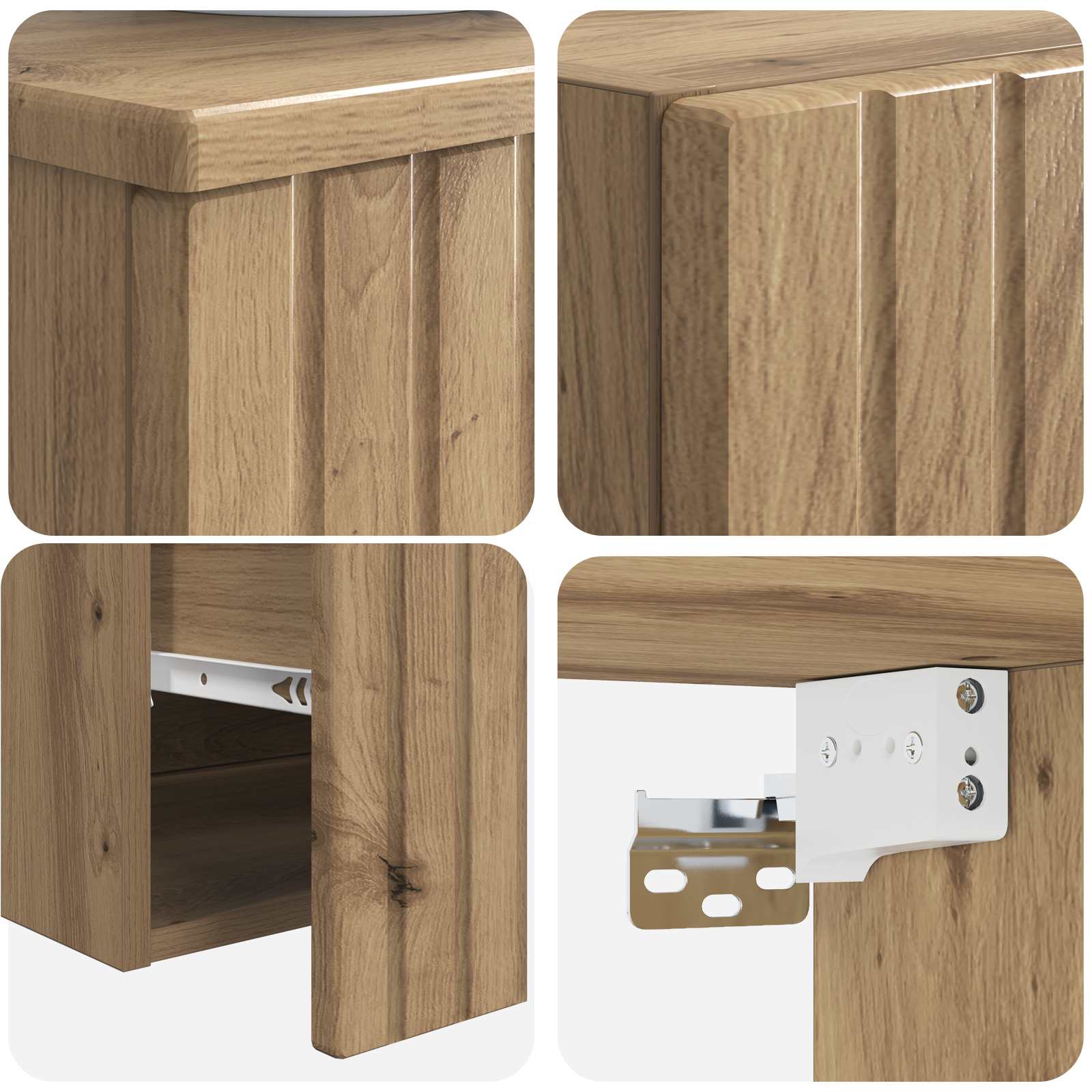 Ensemble de mobilier de salle de bain 2 pc Chêne artisanal