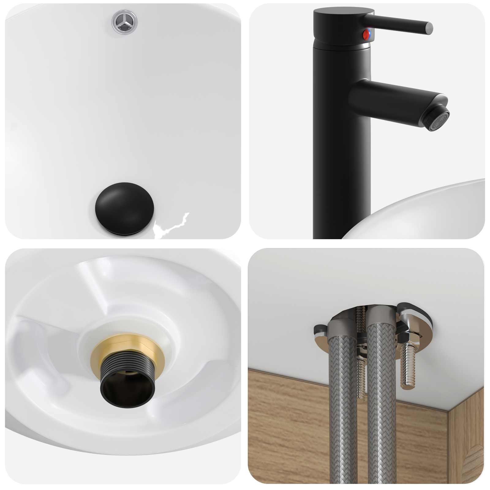 Ensemble de mobilier de salle de bain 2 pc Chêne artisanal