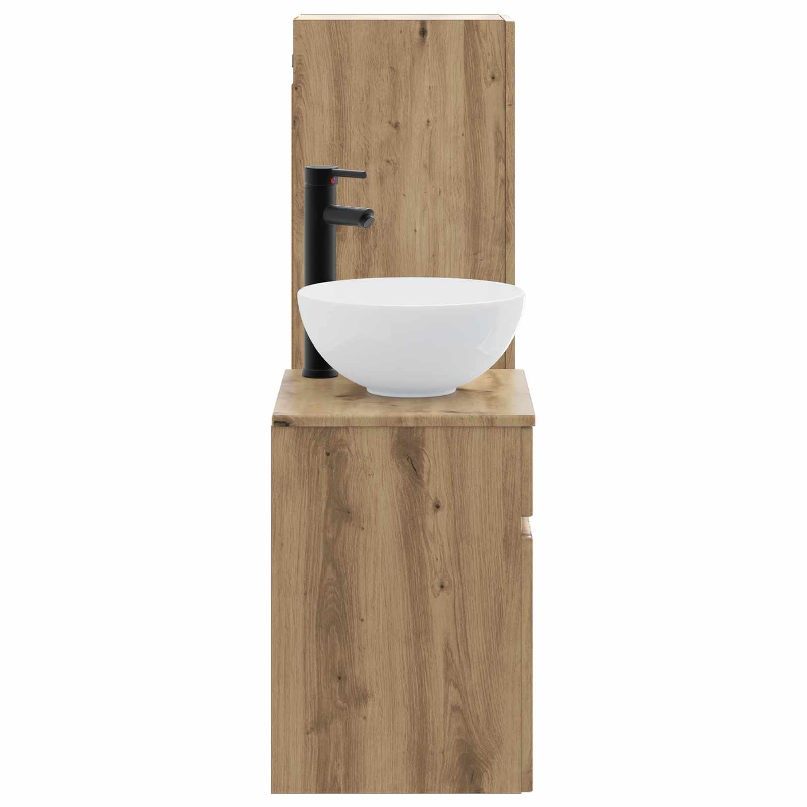Ensemble de mobilier de salle de bain 2 pc Chêne artisanal