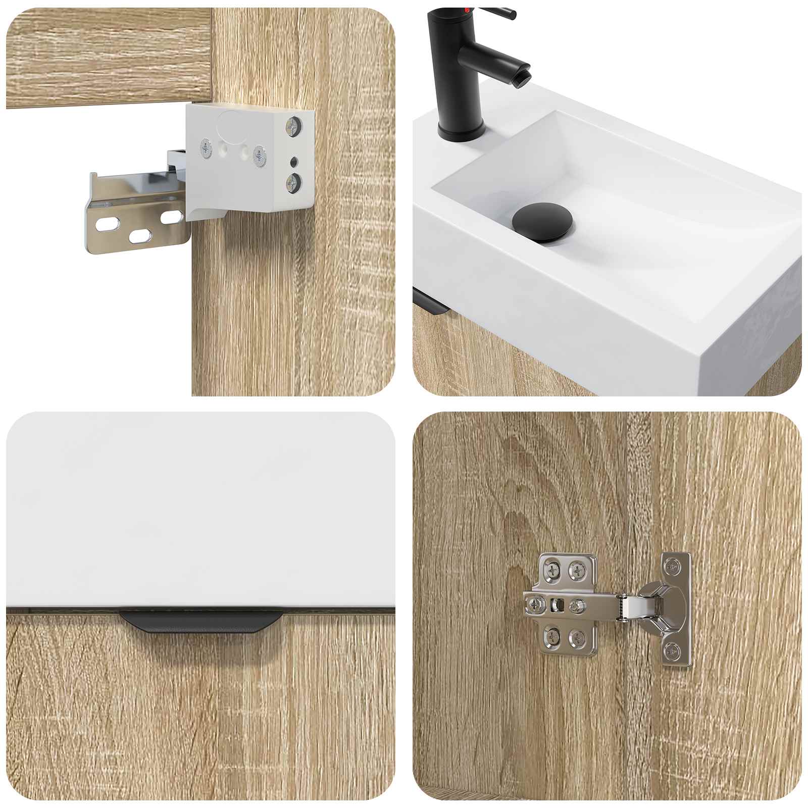 Meuble de salle de bain avec robinet Chêne Sonoma - XIOS
