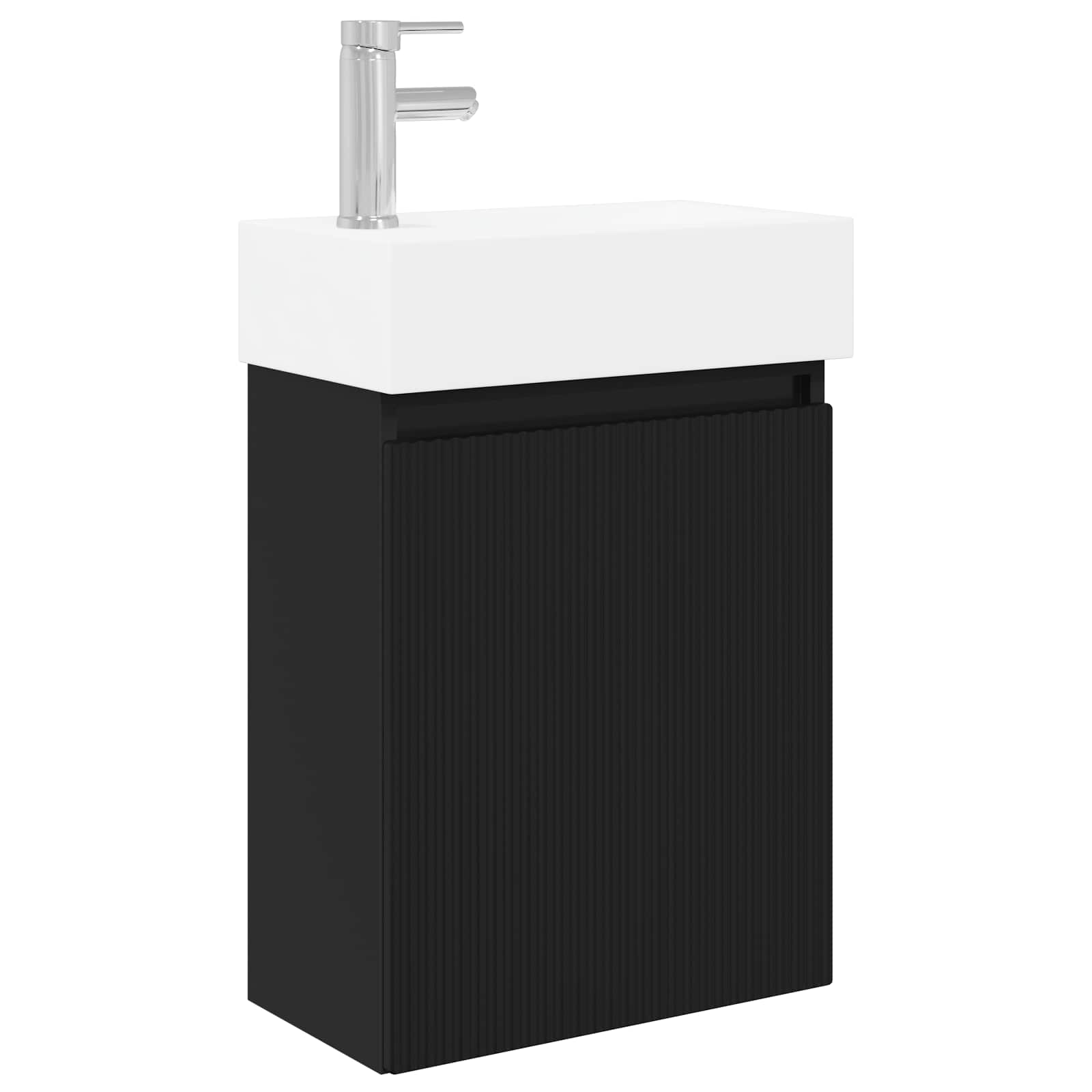 Meuble de salle de bain avec robinet Noir 45,5 x 22,5 x 84 cm - XIOS