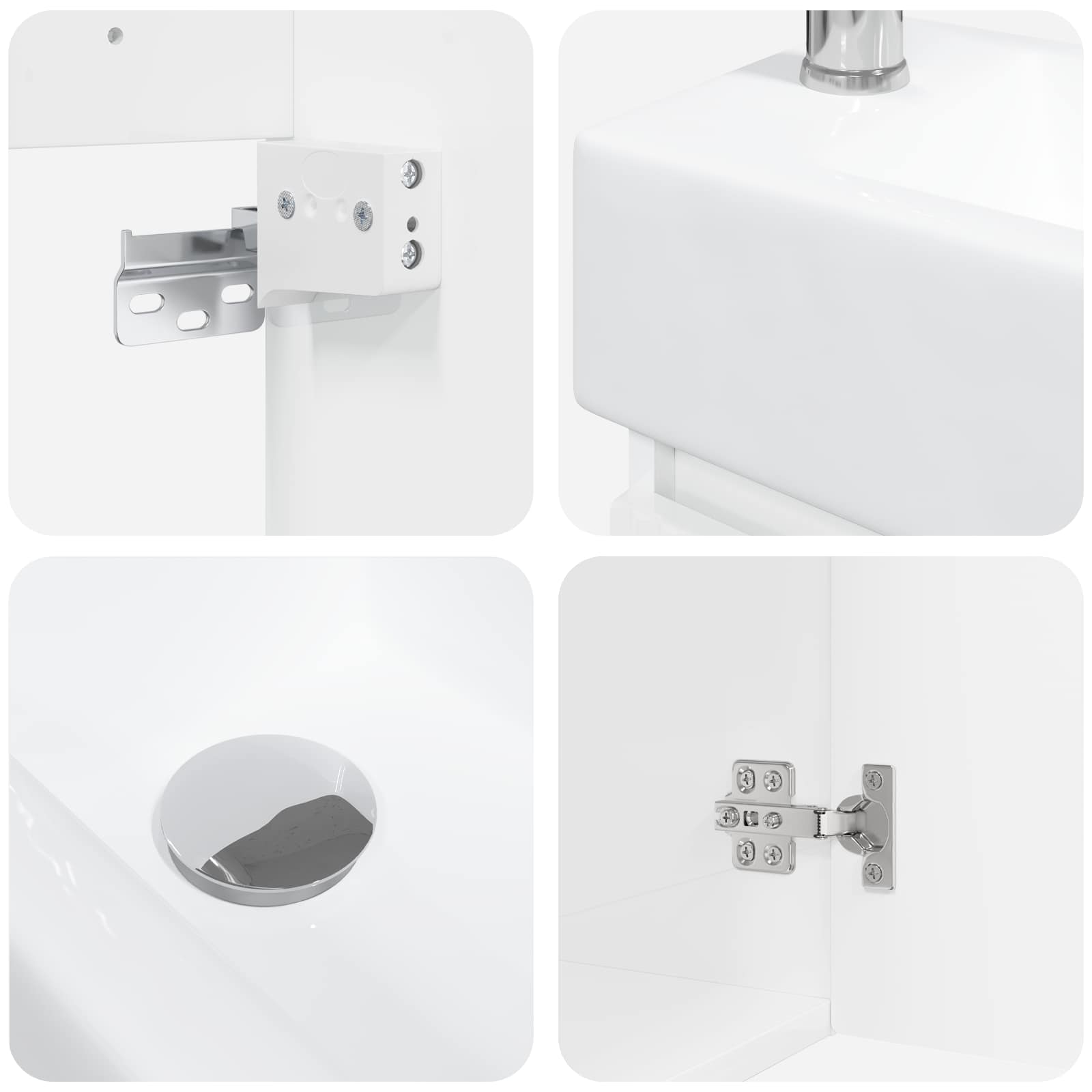 Meuble de salle de bain avec robinet Blanc brillant - XIOS