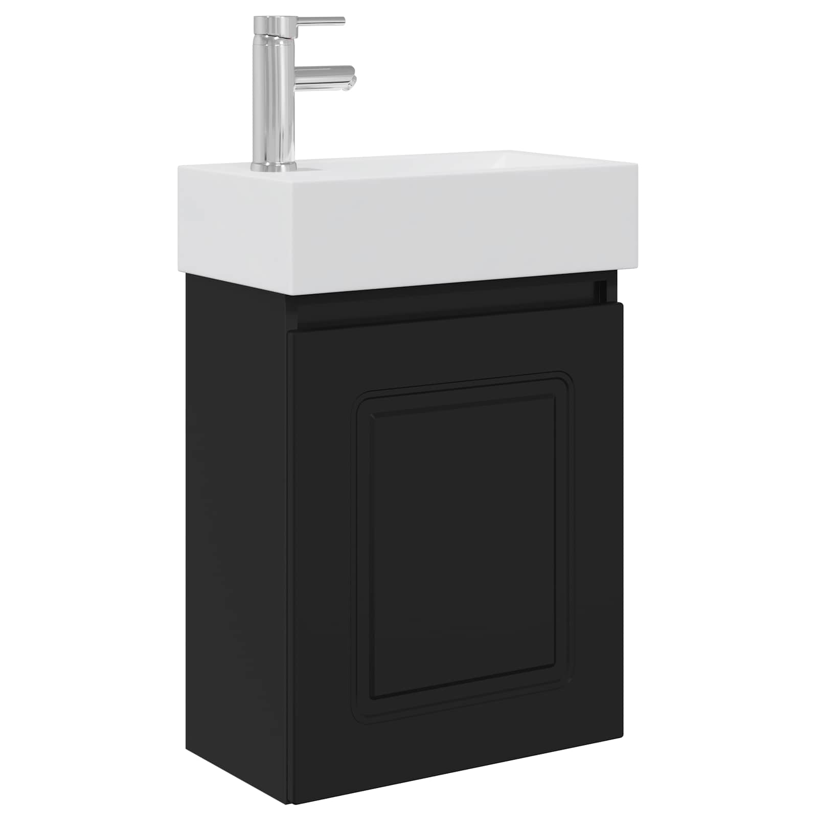 Meuble de salle de bain avec robinet Noir 45,5 x 22,5 x 84 cm - XIOS