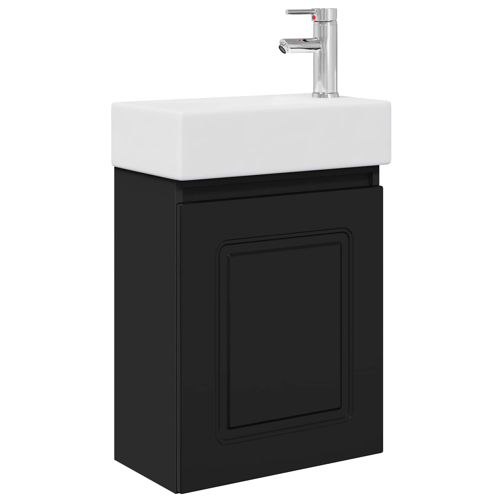Meuble de salle de bain avec robinet Noir 45,5 x 22,5 x 84 cm - XIOS