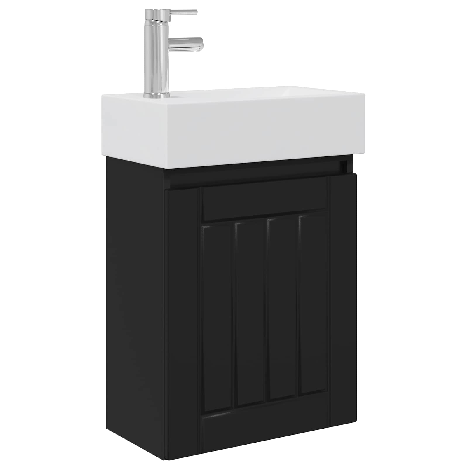 Meuble de salle de bain avec robinet Noir 45,5 x 25,5 x 84 cm - XIOS