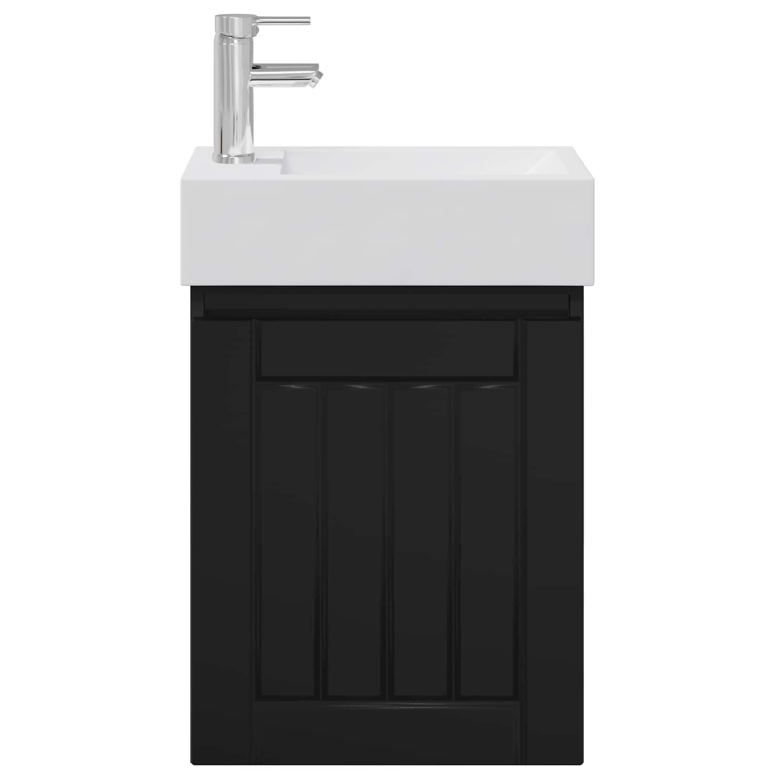 Meuble de salle de bain avec robinet Noir 45,5 x 25,5 x 84 cm - XIOS