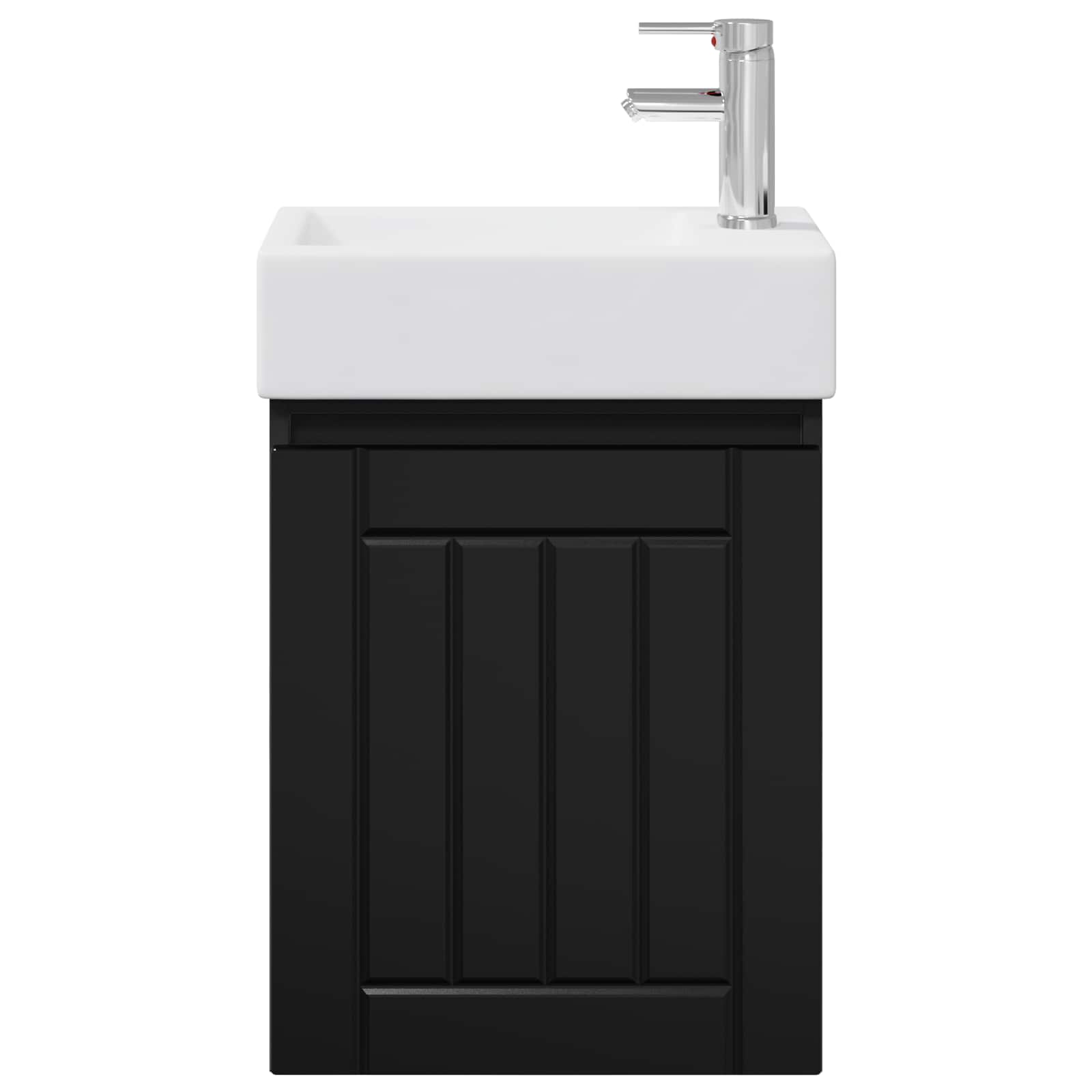 Meuble de salle de bain avec robinet Noir 45,5 x 25,5 x 84 cm - XIOS