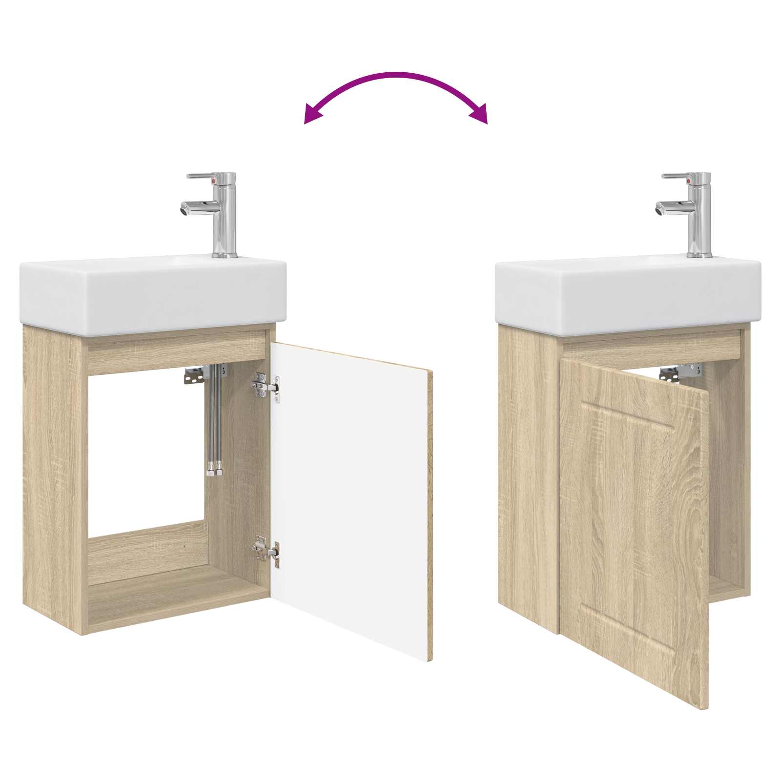 Meuble de salle de bain avec robinet Chêne Sonoma - XIOS