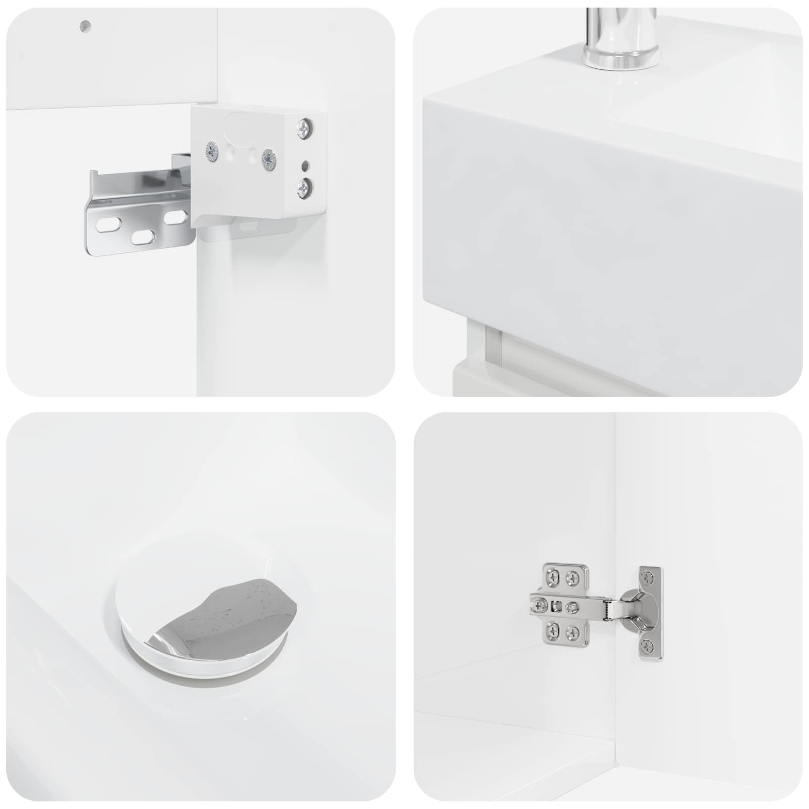 Meuble de salle de bain avec robinet Blanc brillant - XIOS
