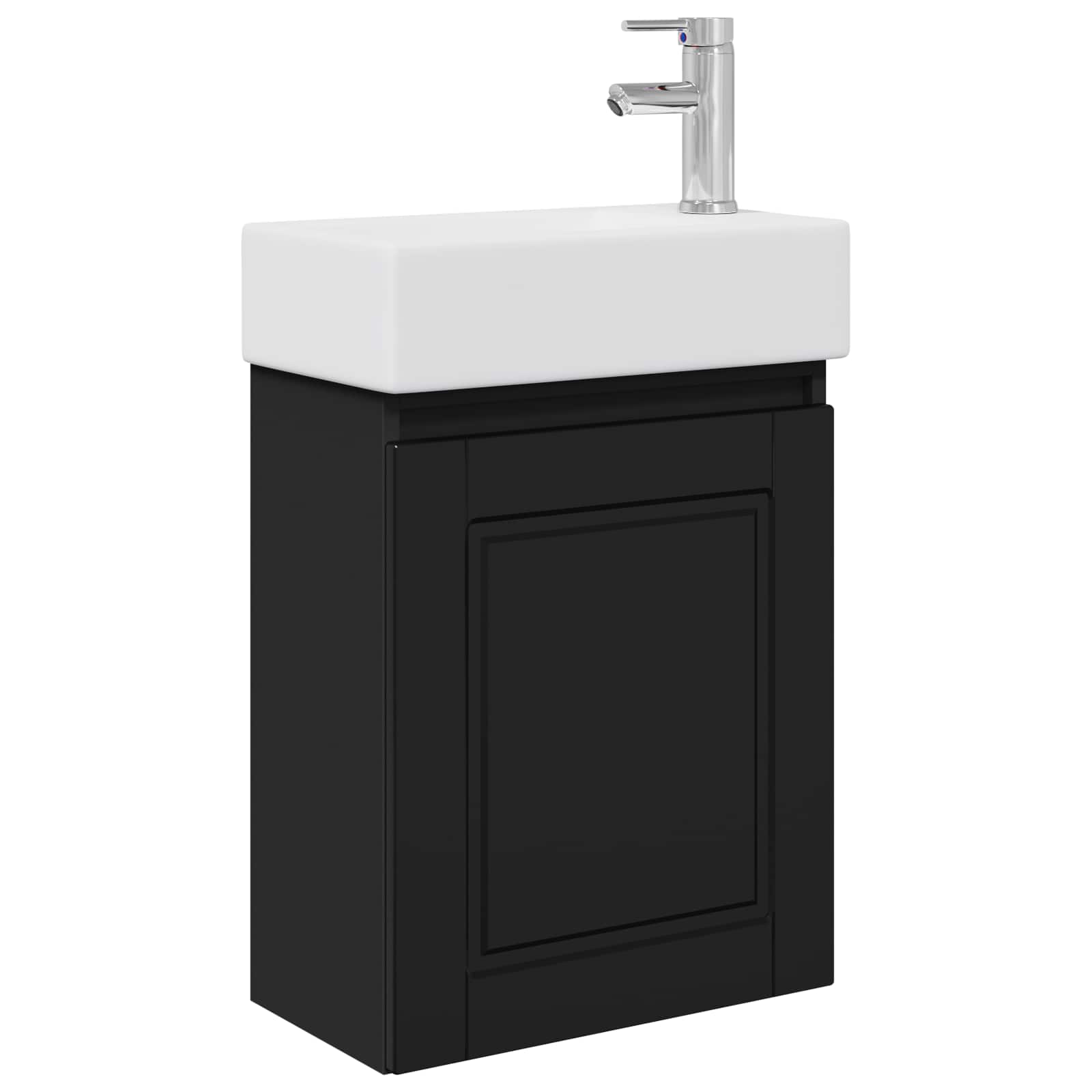 Meuble de salle de bain avec robinet Noir 45,5 x 22,5 x 84 cm - XIOS