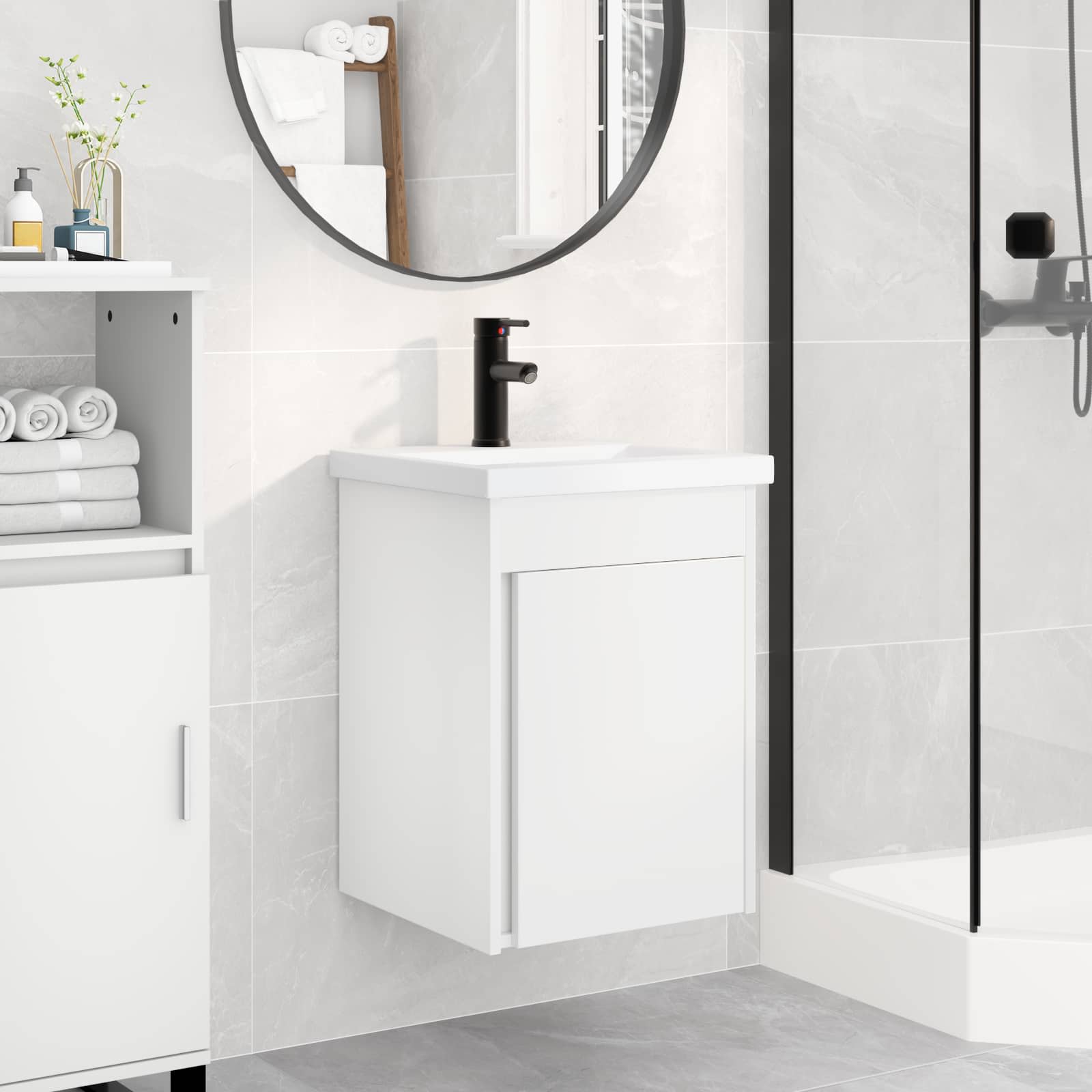 Meuble de salle de bain avec robinet Blanc 42 x 40 x 74,5 cm - XIOS