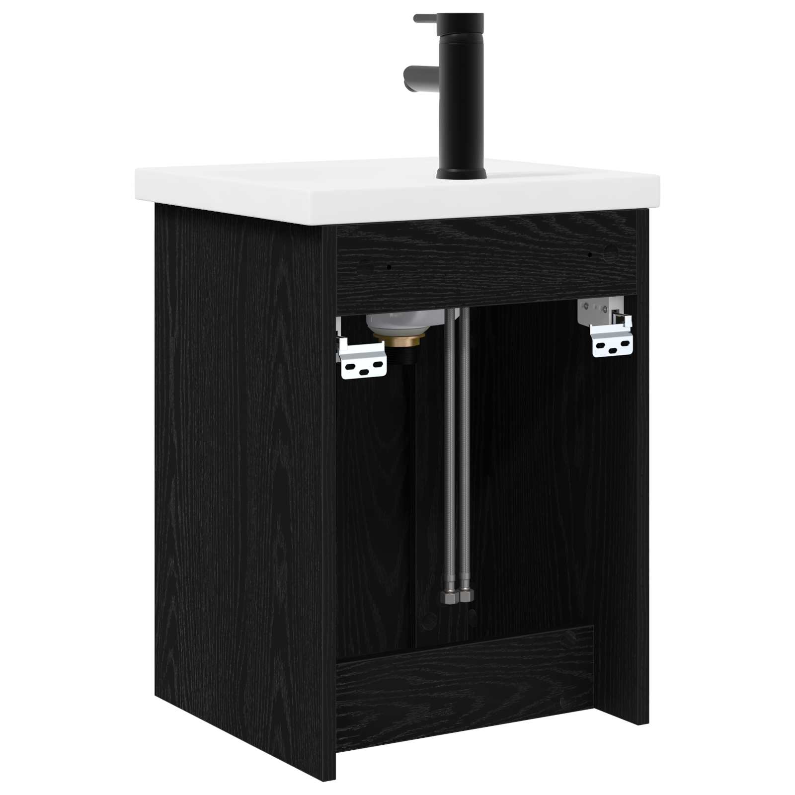 Meuble de salle de bain avec robinet Chêne noir - XIOS