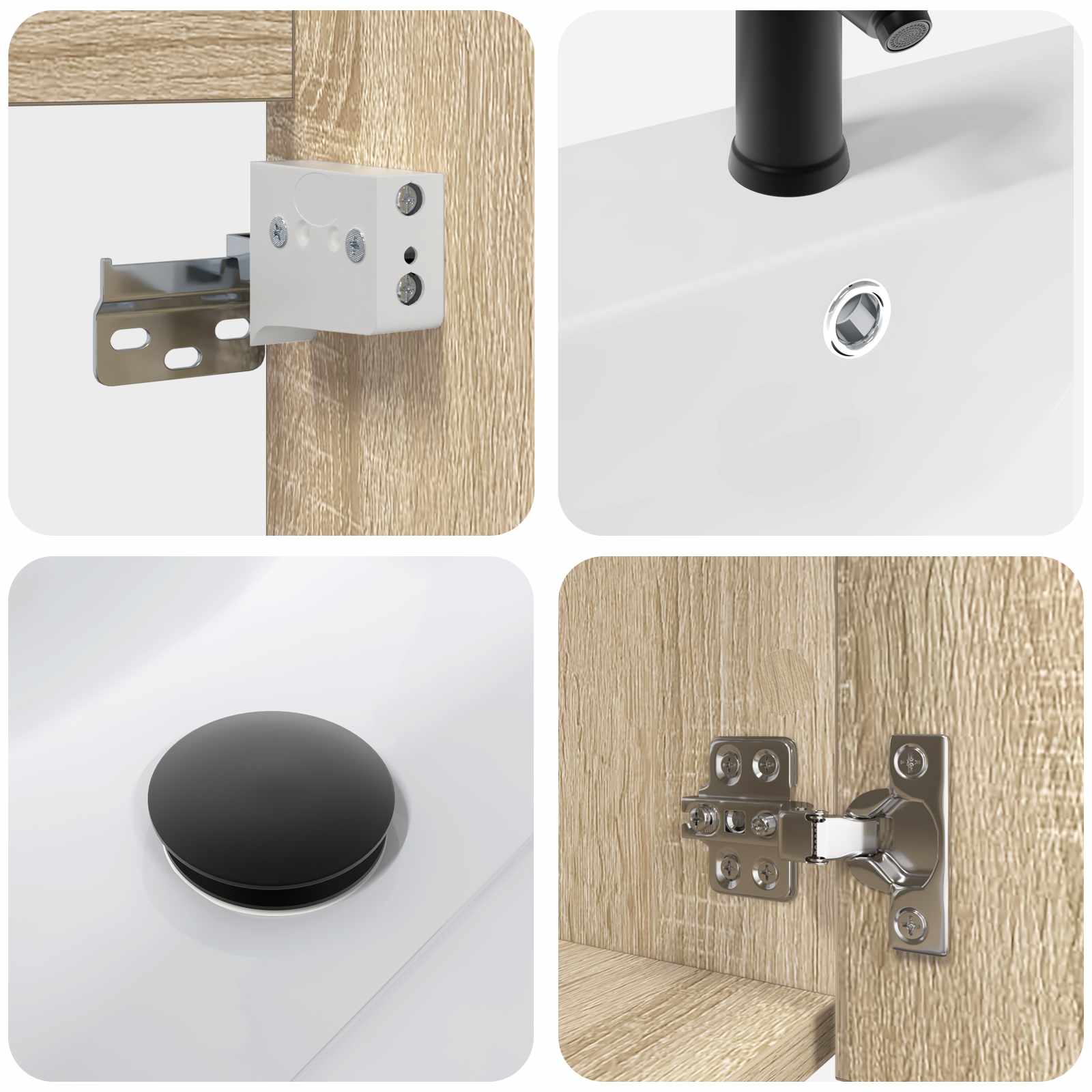 Meuble de salle de bain avec robinet Chêne Sonoma - XIOS