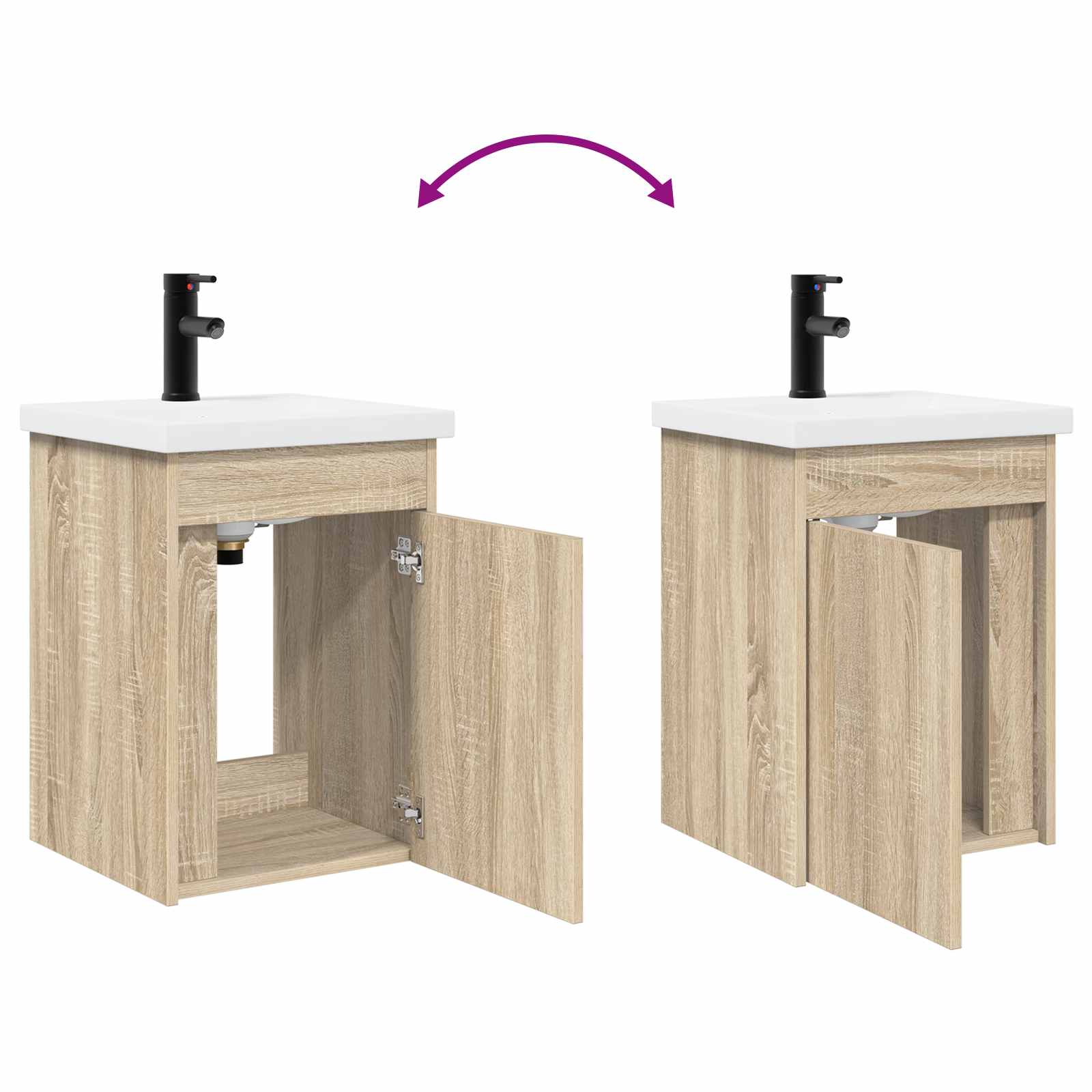 Meuble de salle de bain avec robinet Chêne Sonoma - XIOS