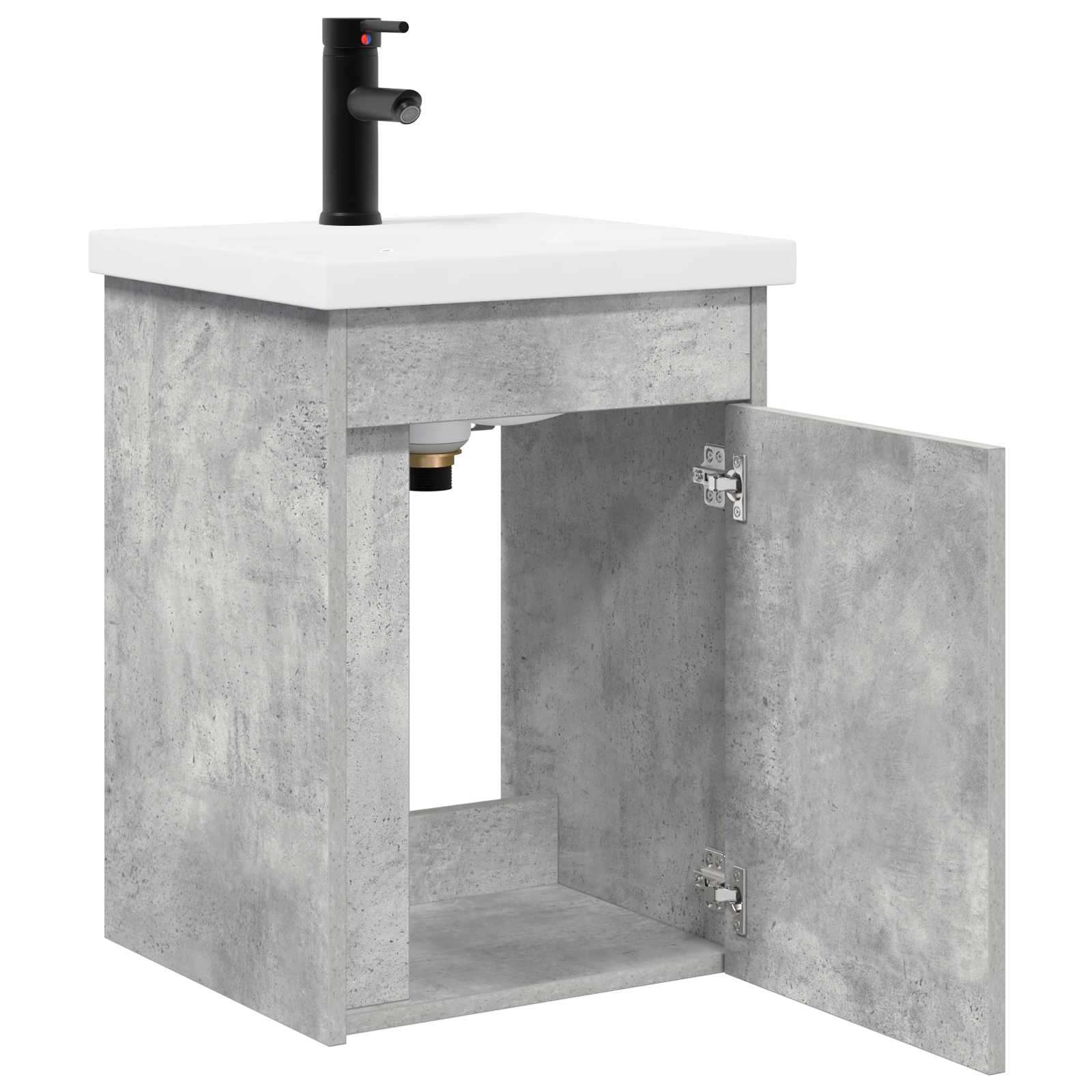 Meuble de salle de bain avec robinet Gris béton - XIOS