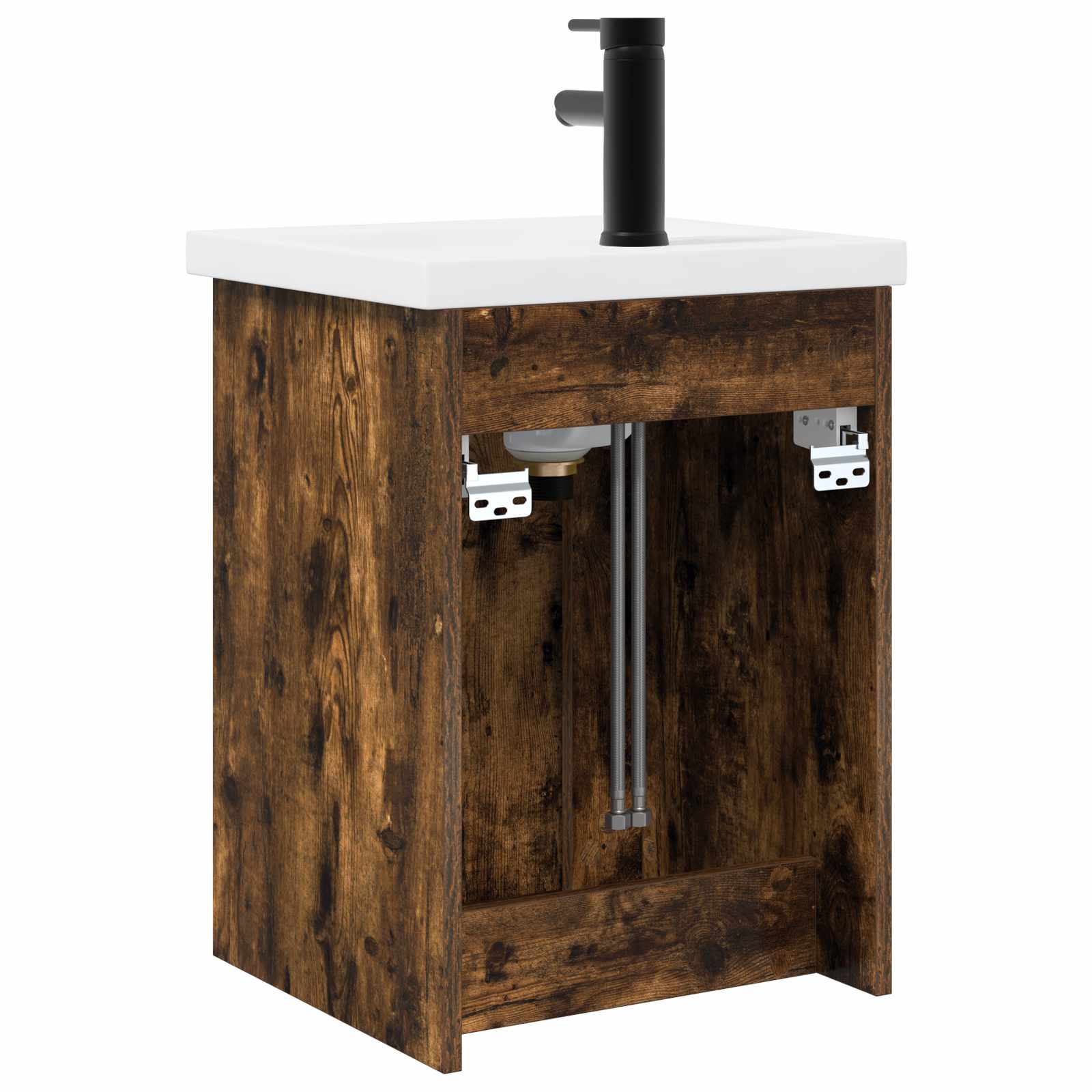 Meuble de salle de bain avec robinet Chêne fumé - XIOS