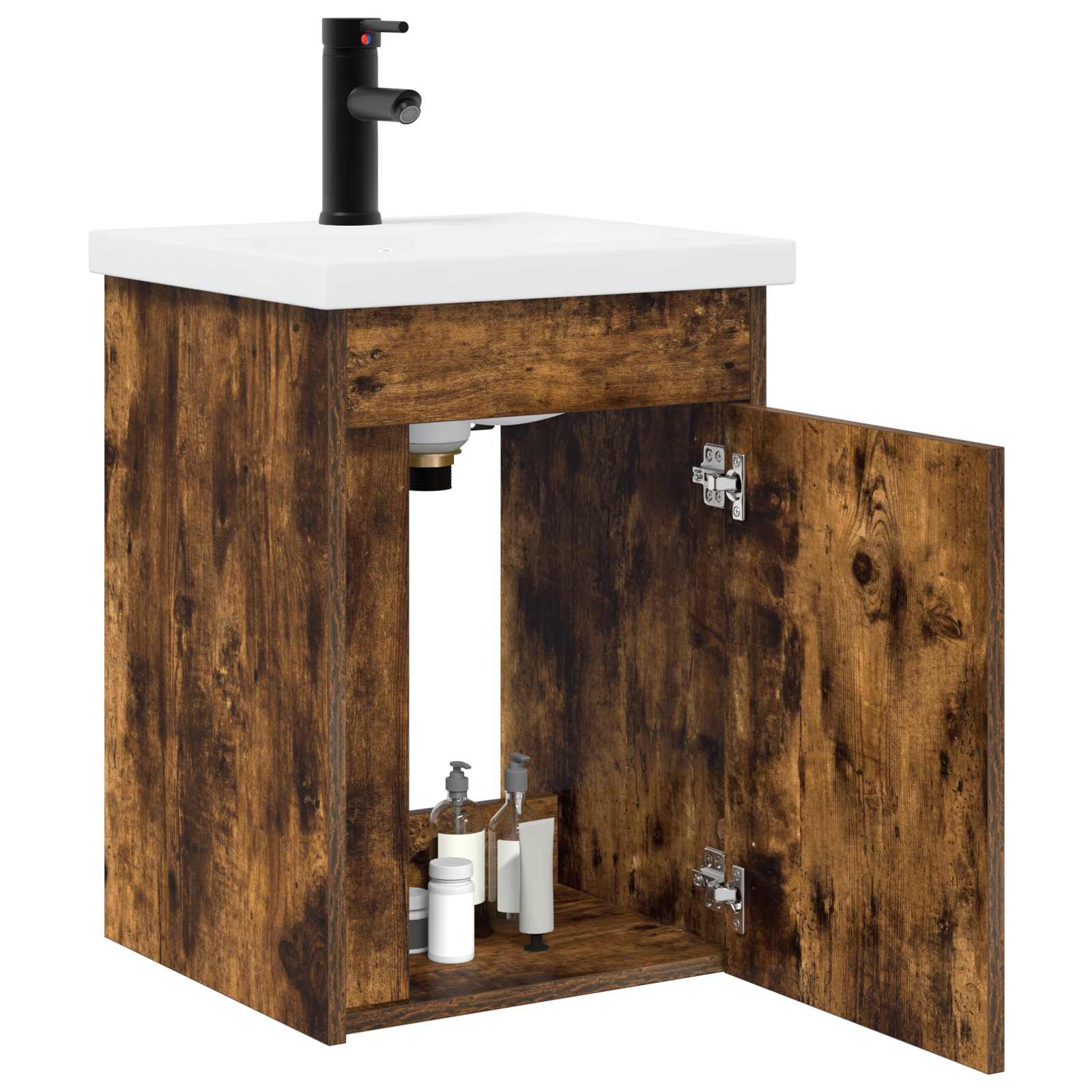 Meuble de salle de bain avec robinet Chêne fumé - XIOS