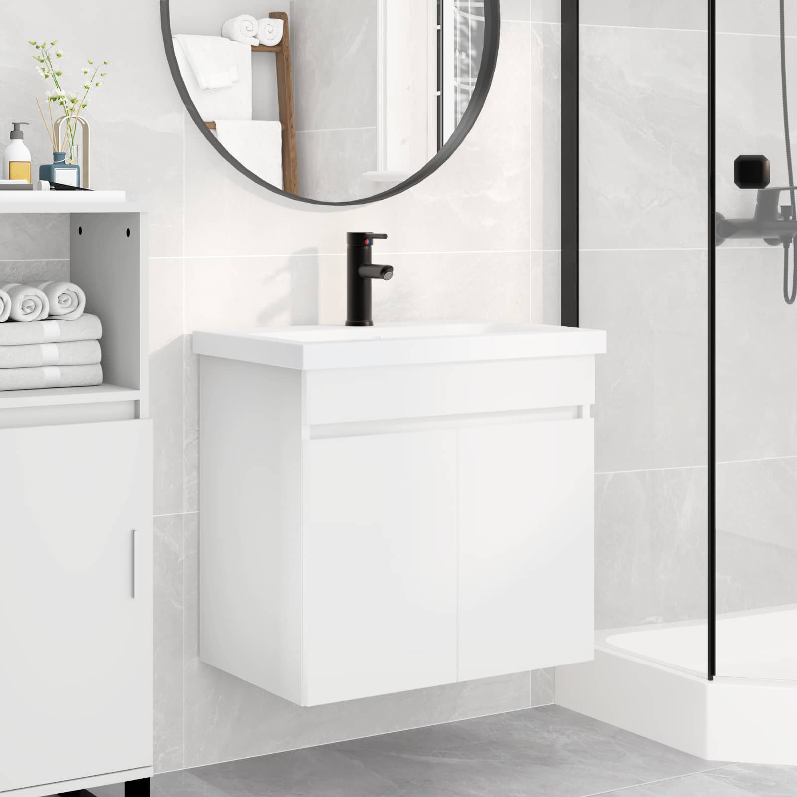 Meuble de salle de bain avec robinet Blanc 61 x 40 x 74,5 cm - XIOS