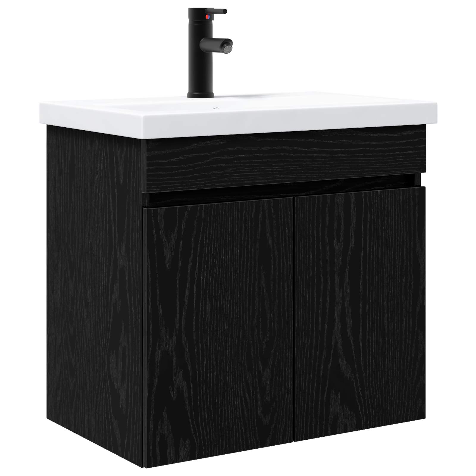 Meuble de salle de bain avec robinet Chêne noir - XIOS
