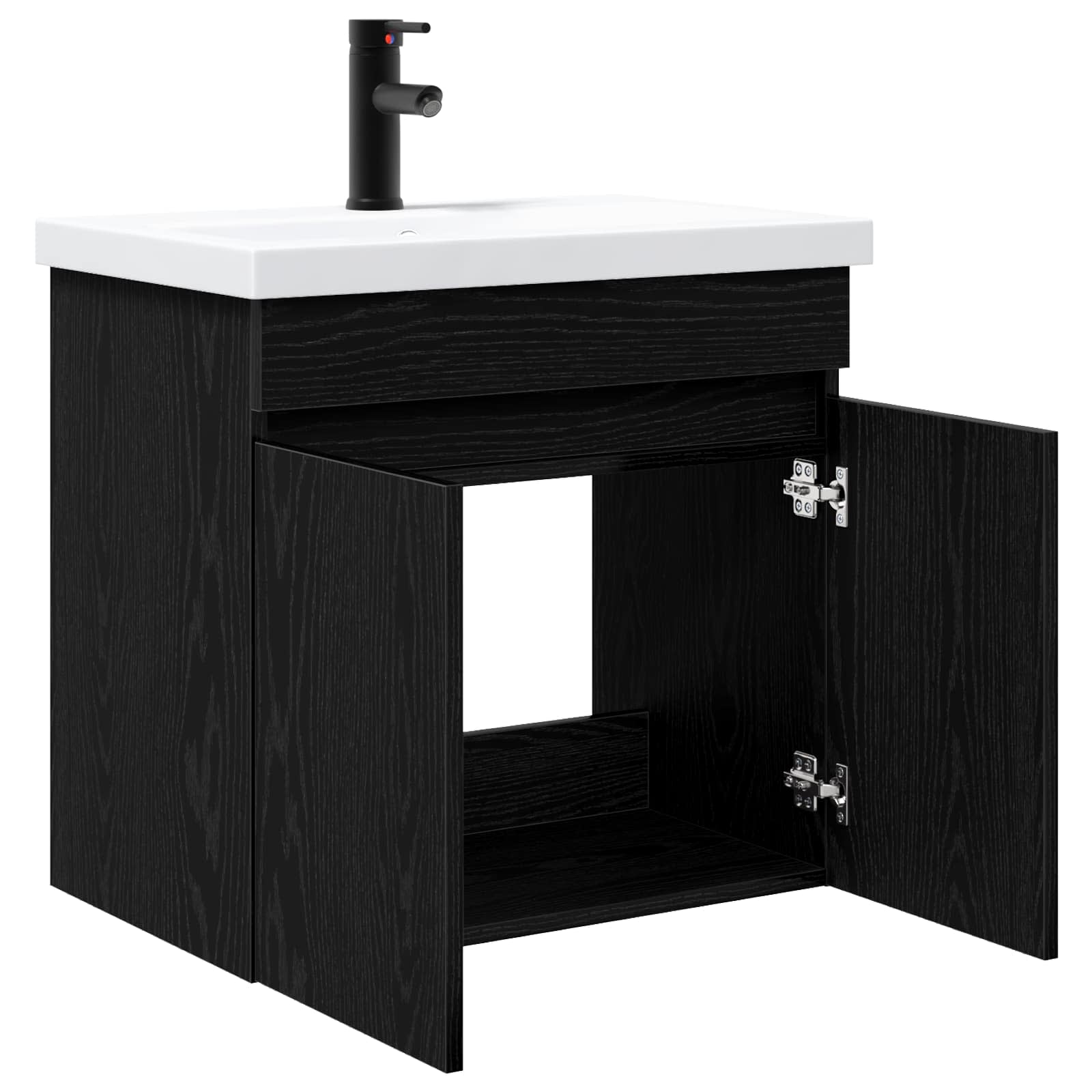 Meuble de salle de bain avec robinet Chêne noir - XIOS