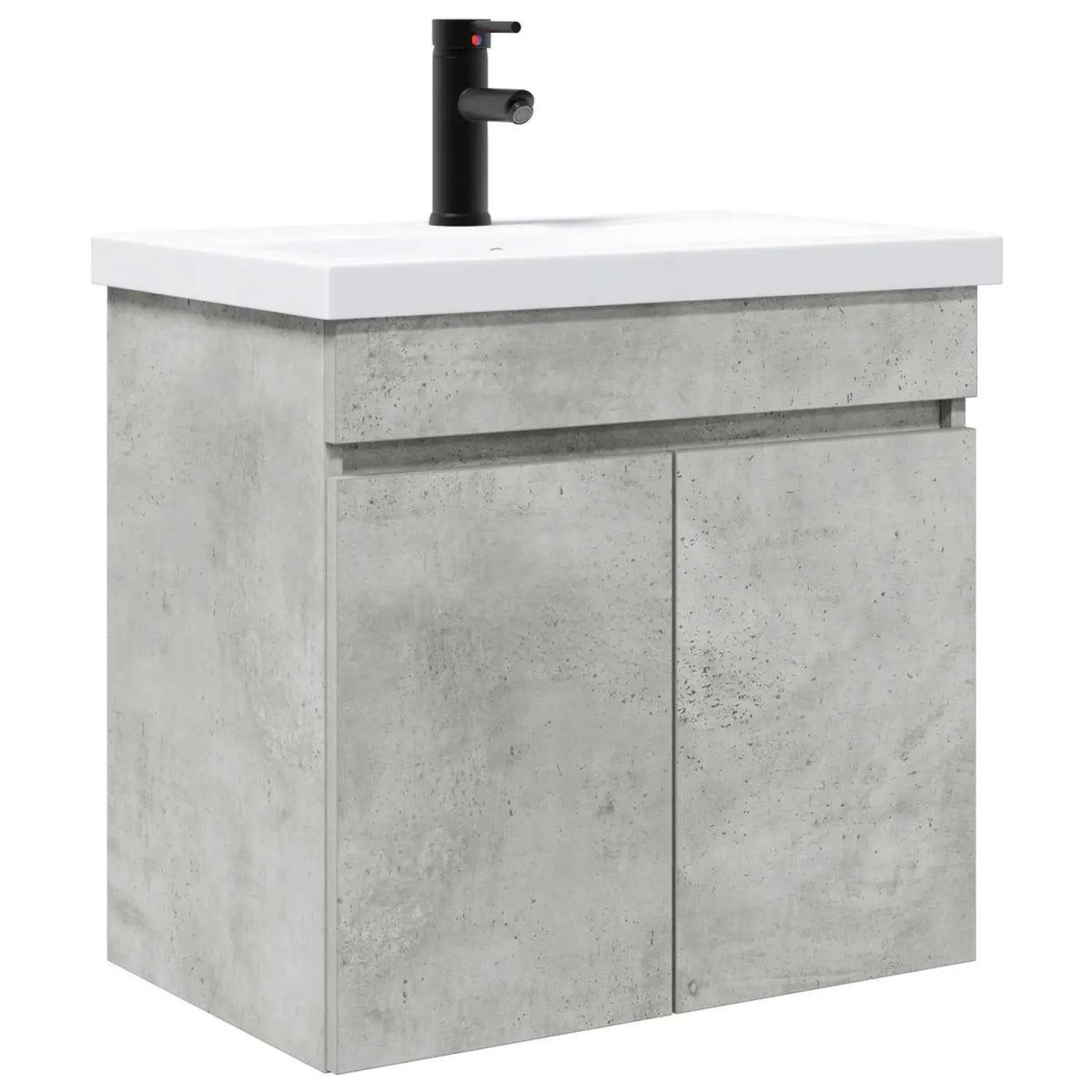 Meuble de salle de bain avec robinet Gris béton - XIOS