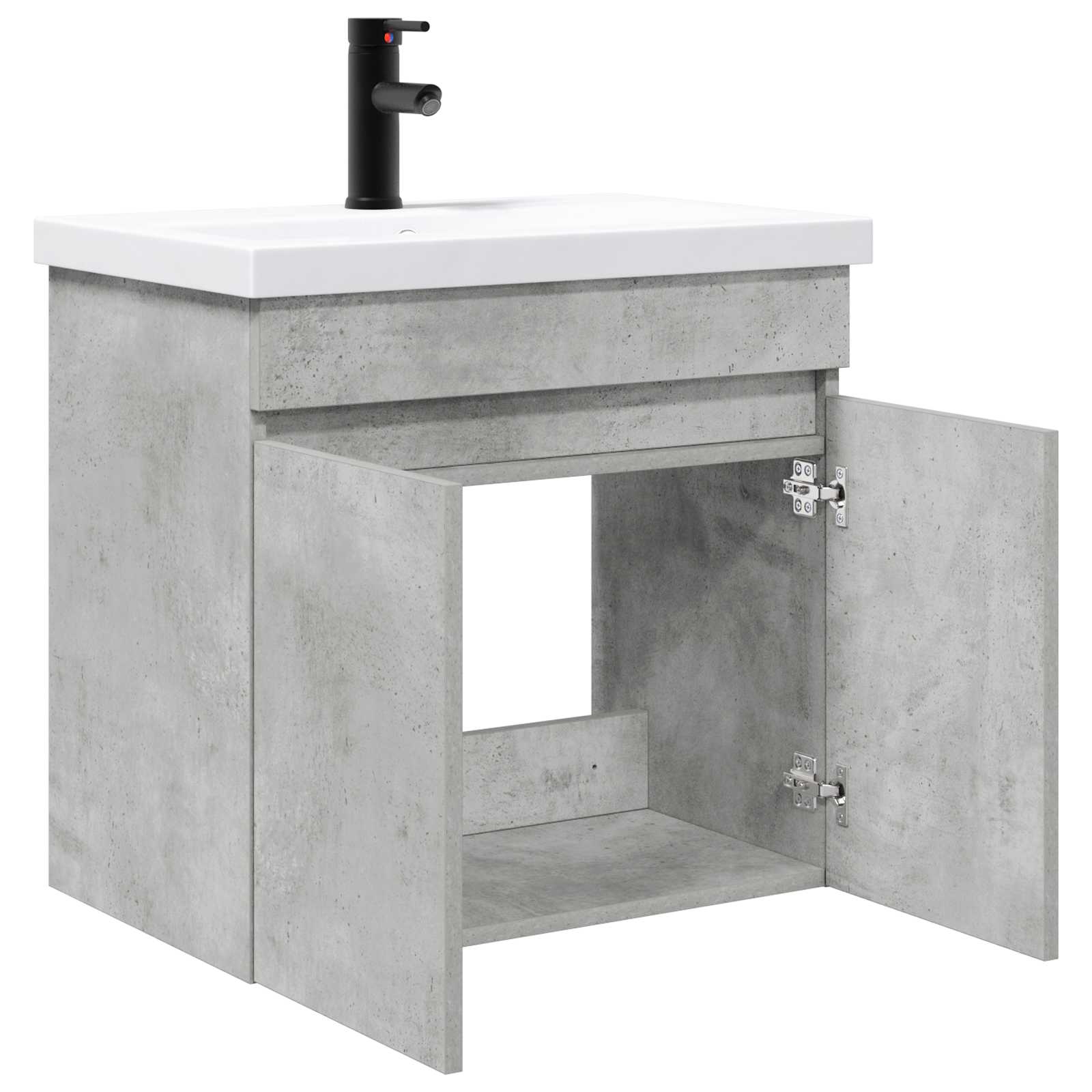 Meuble de salle de bain avec robinet Gris béton - XIOS