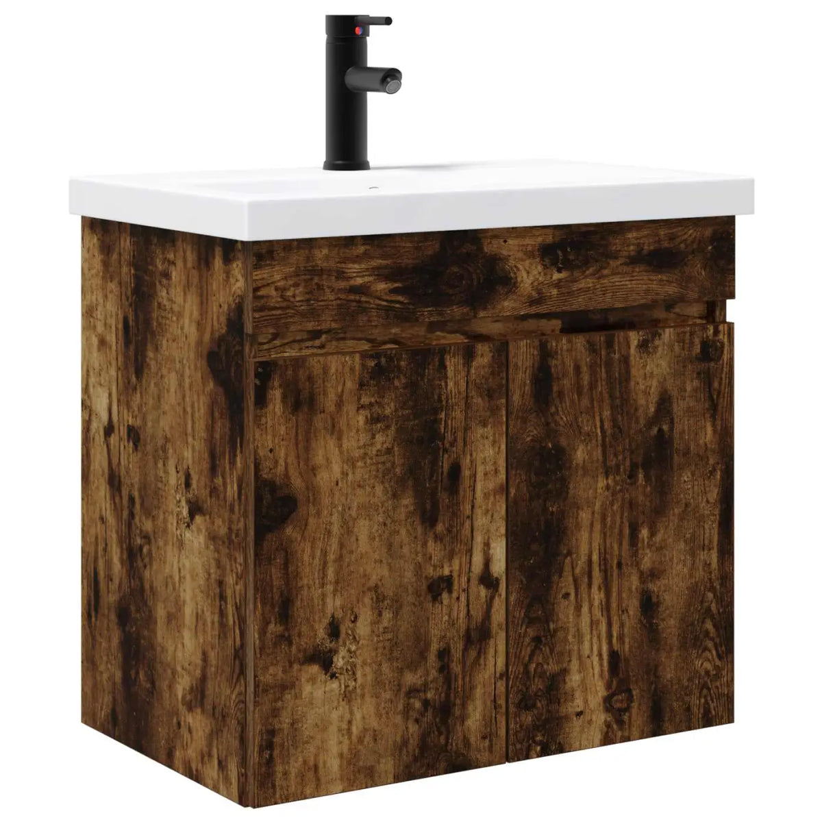 Meuble de salle de bain avec robinet Chêne fumé - XIOS