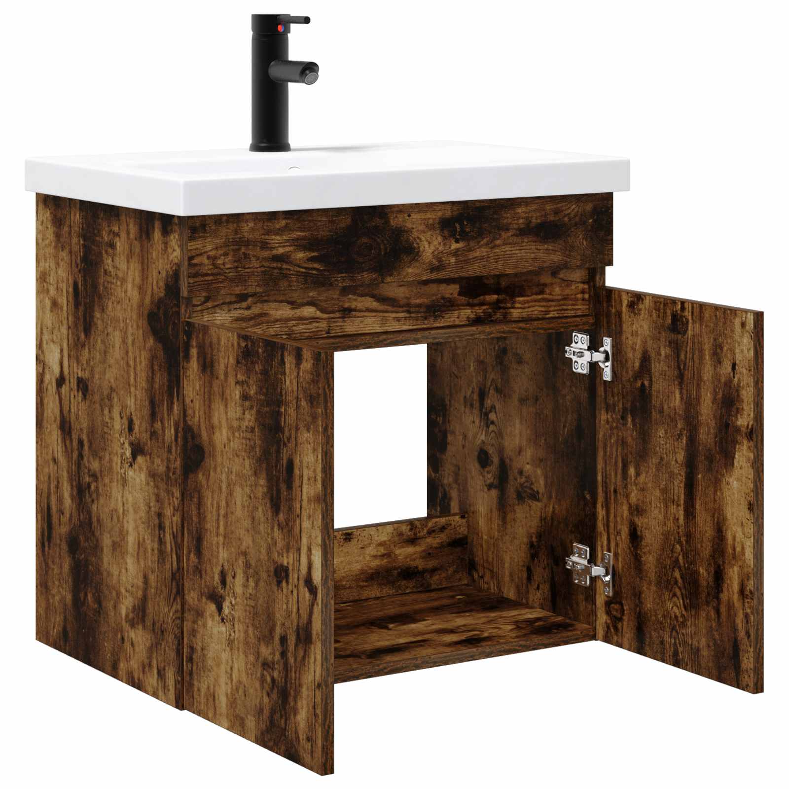 Meuble de salle de bain avec robinet Chêne fumé - XIOS