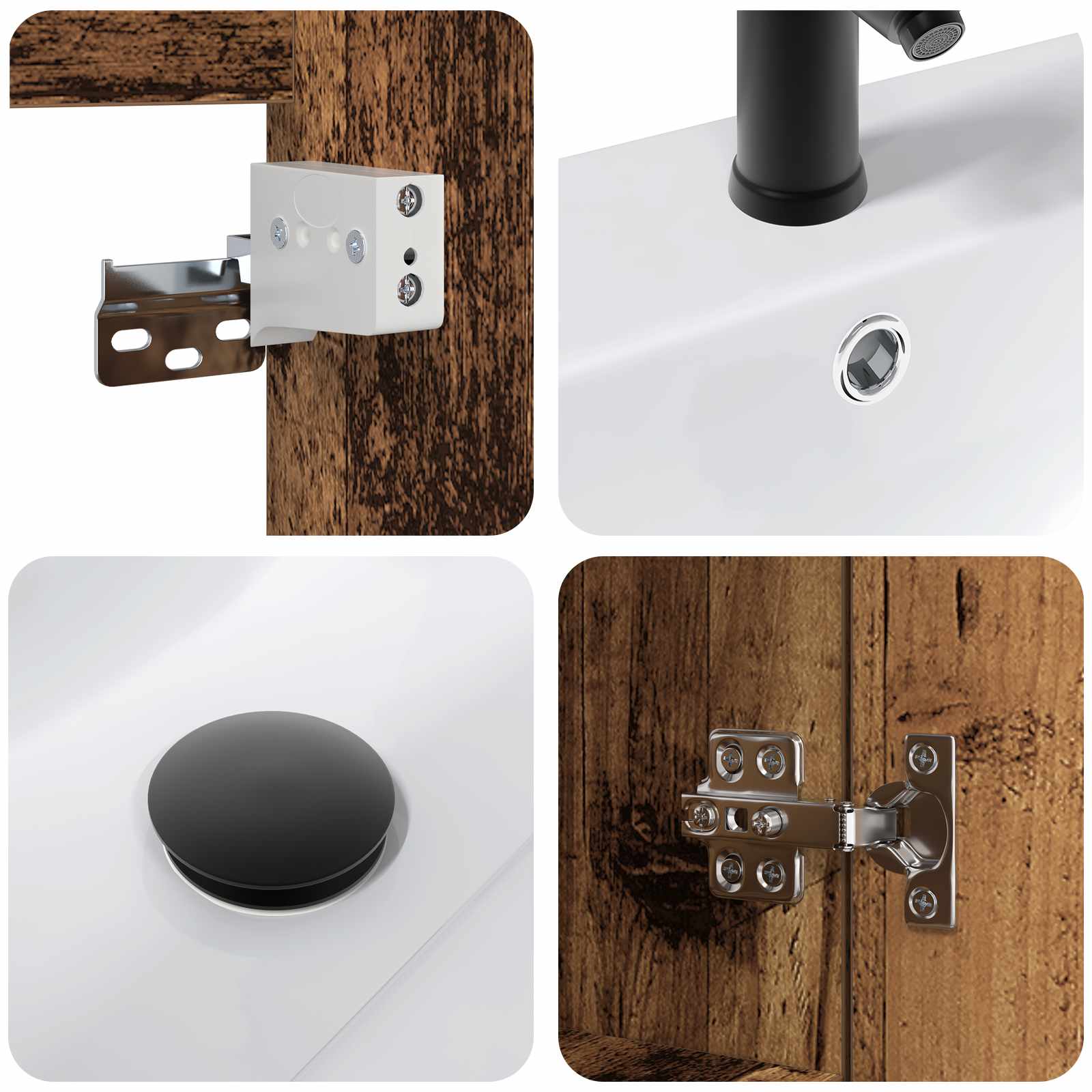 Meuble de salle de bain avec robinet Bois ancien - XIOS