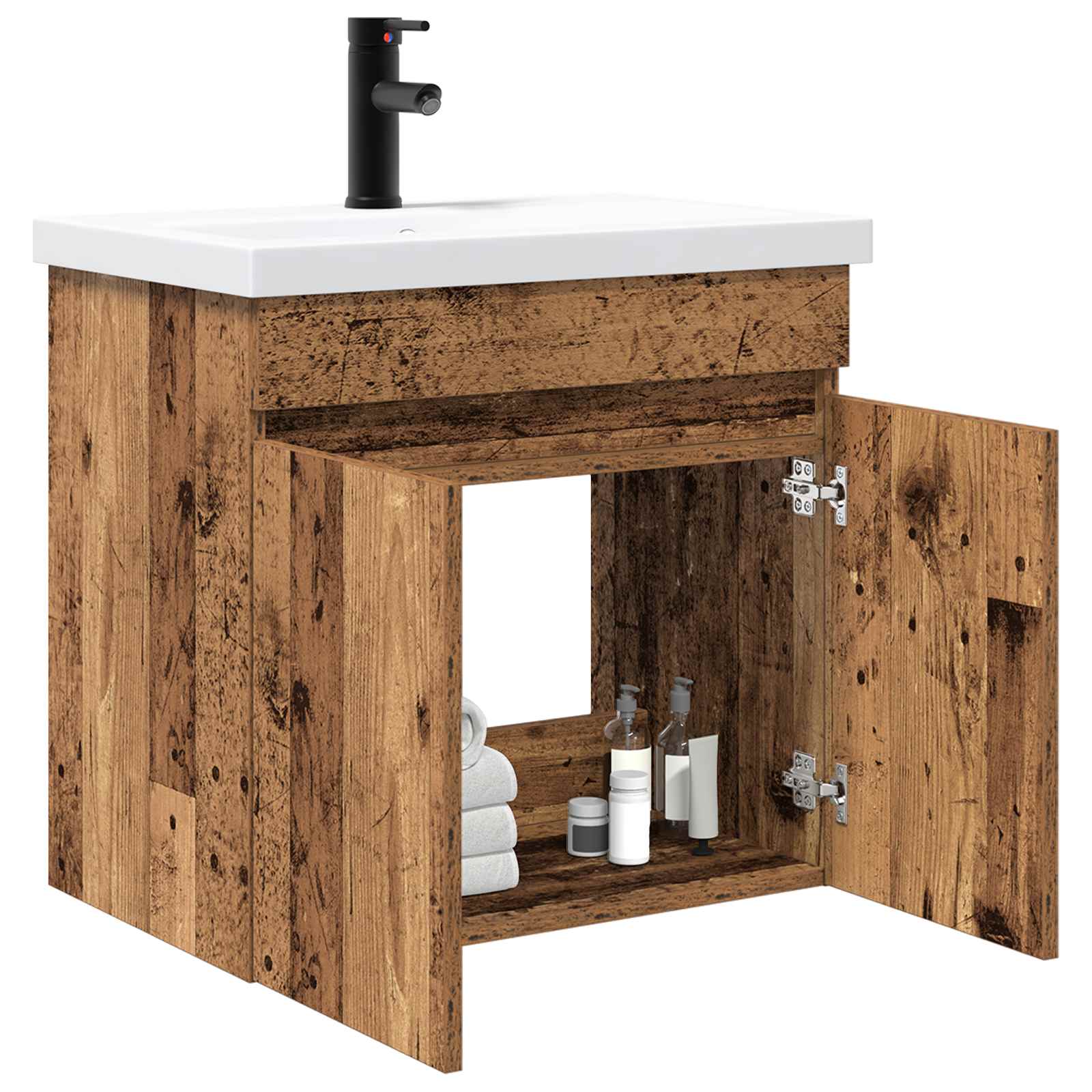 Meuble de salle de bain avec robinet Bois ancien - XIOS