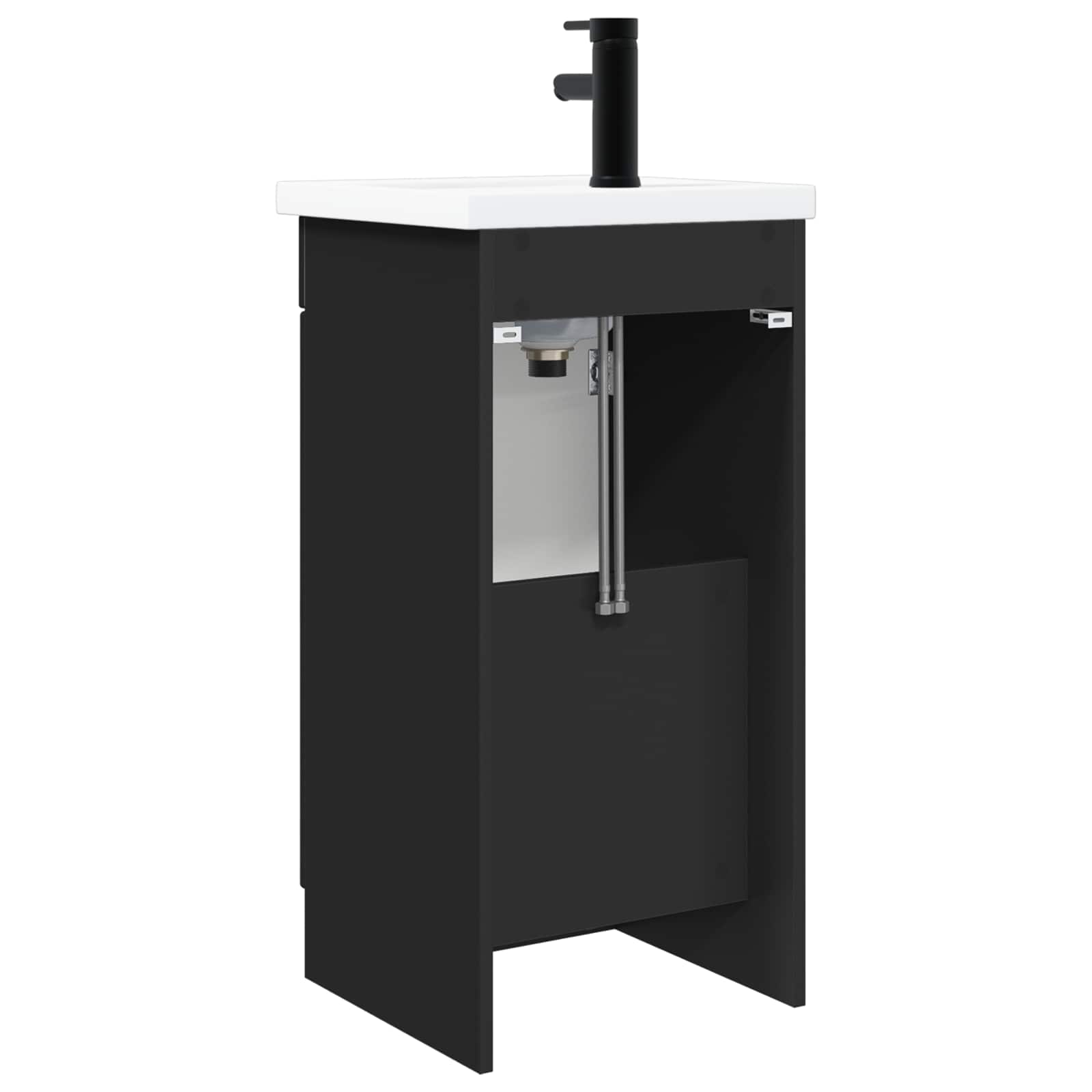 Meuble de salle de bain avec évier Noir 42 x 40 x 84,5 cm