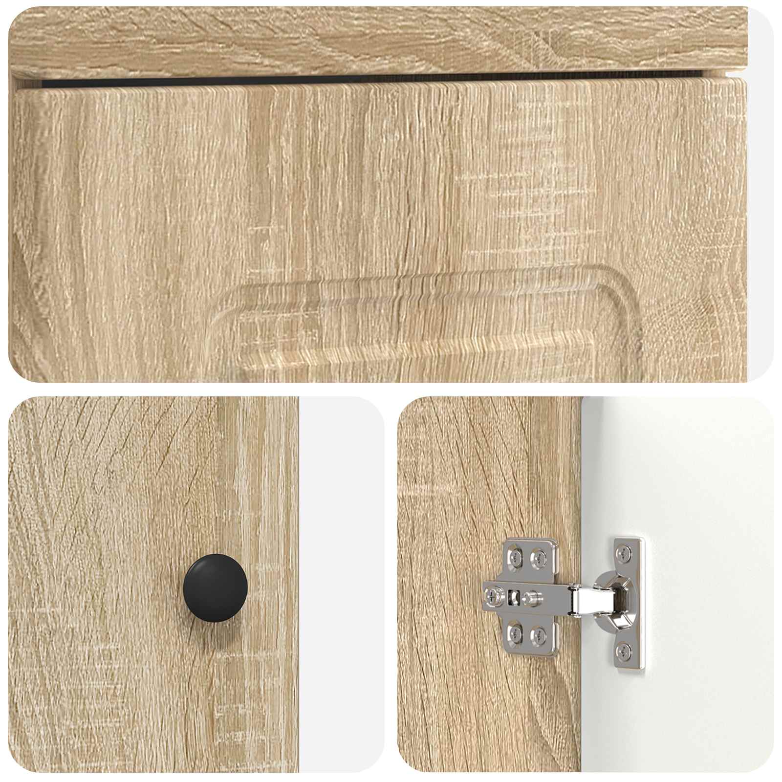 Meuble de salle de bain avec évier Chêne Sonoma