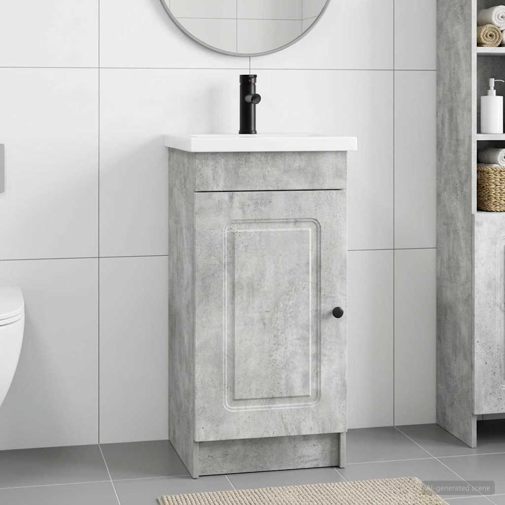 Meuble de salle de bain avec évier Gris béton 42 x 40 x 84,5 cm