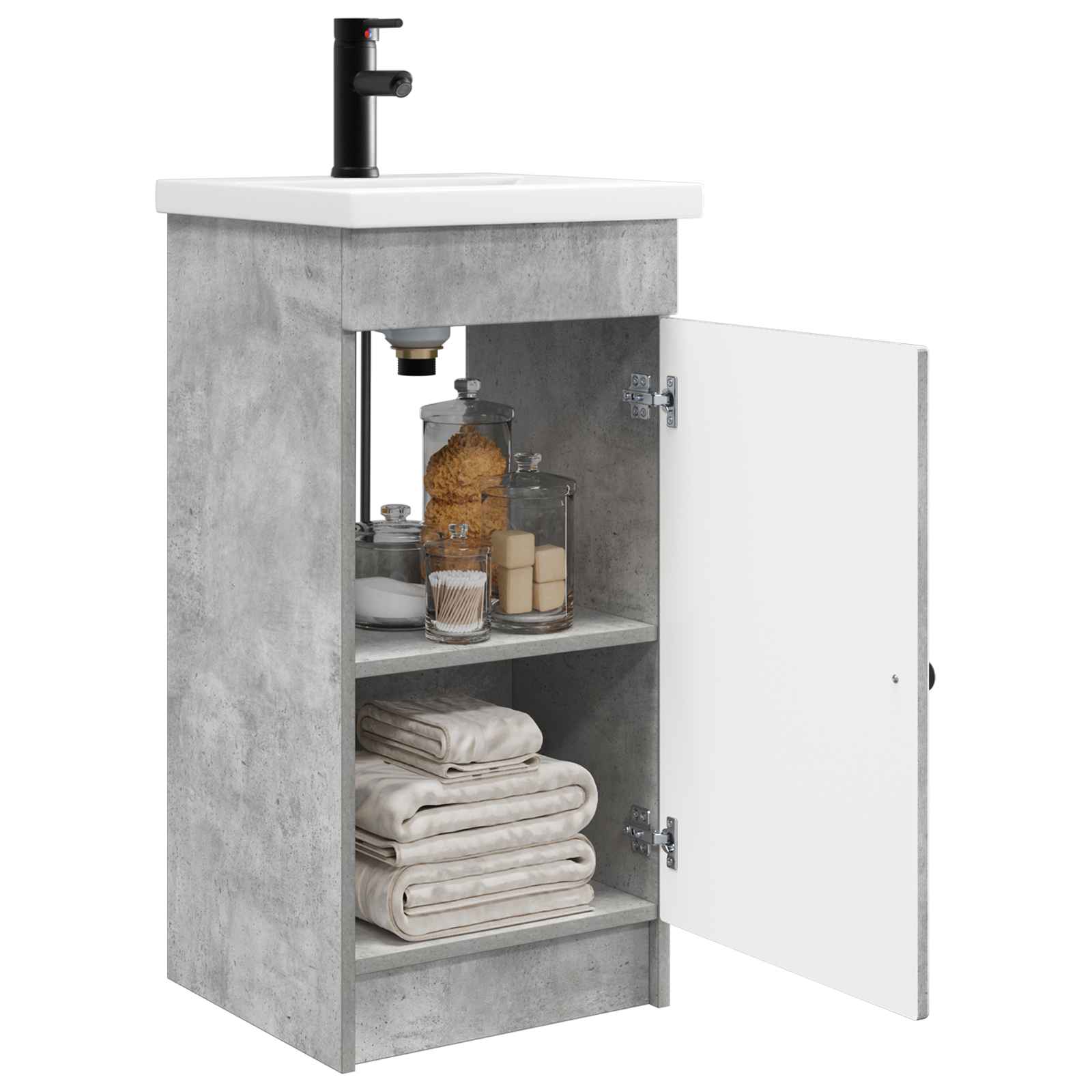 Meuble de salle de bain avec évier Gris béton 42 x 40 x 84,5 cm