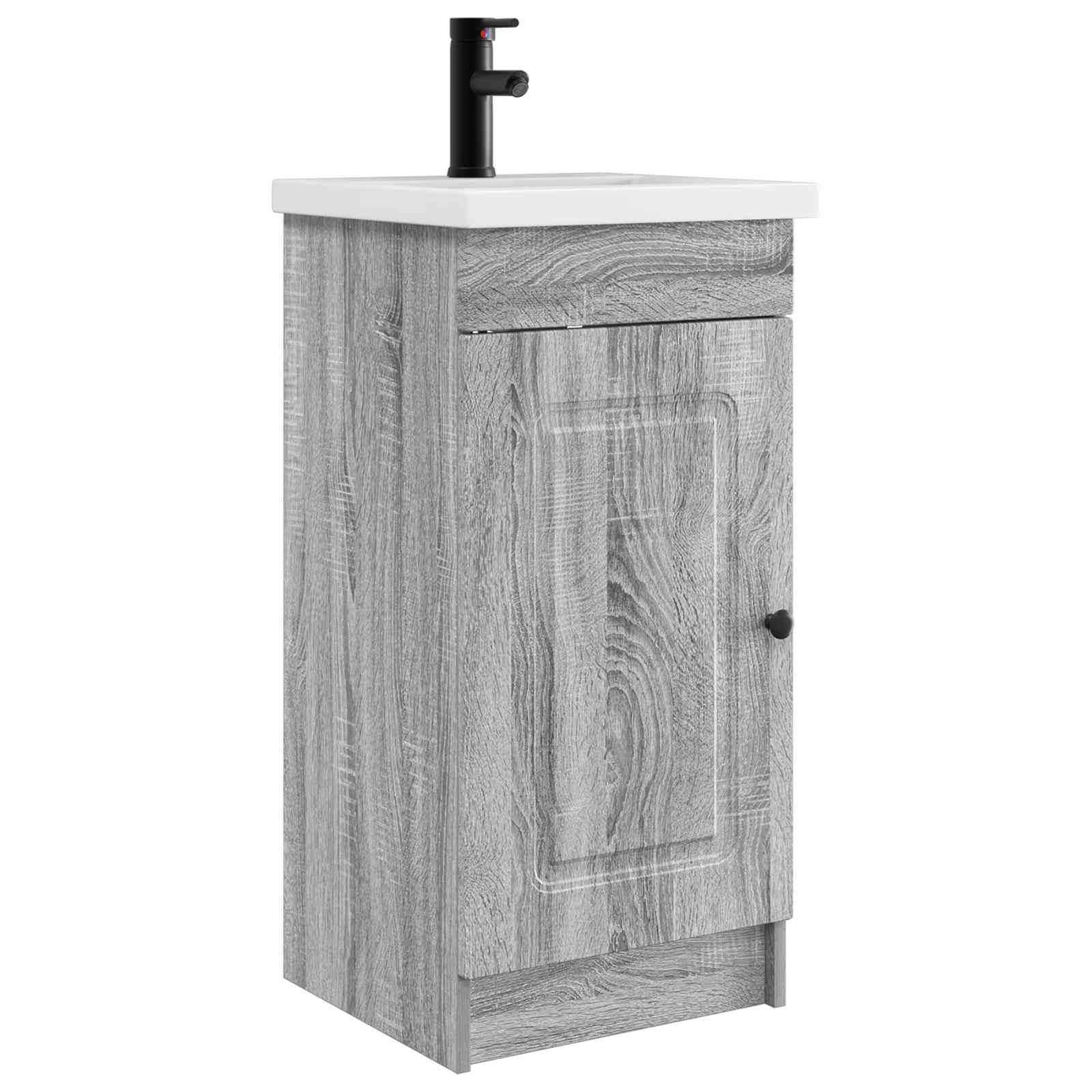 Meuble de salle de bain avec évier Sonoma gris