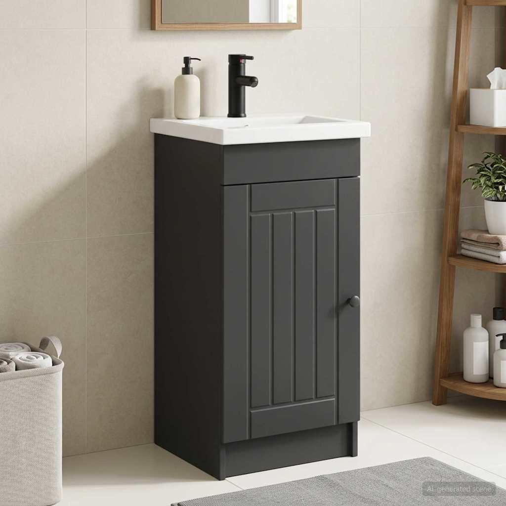 Meuble de salle de bain avec évier Noir 42 x 40 x 84,5 cm - XIOS