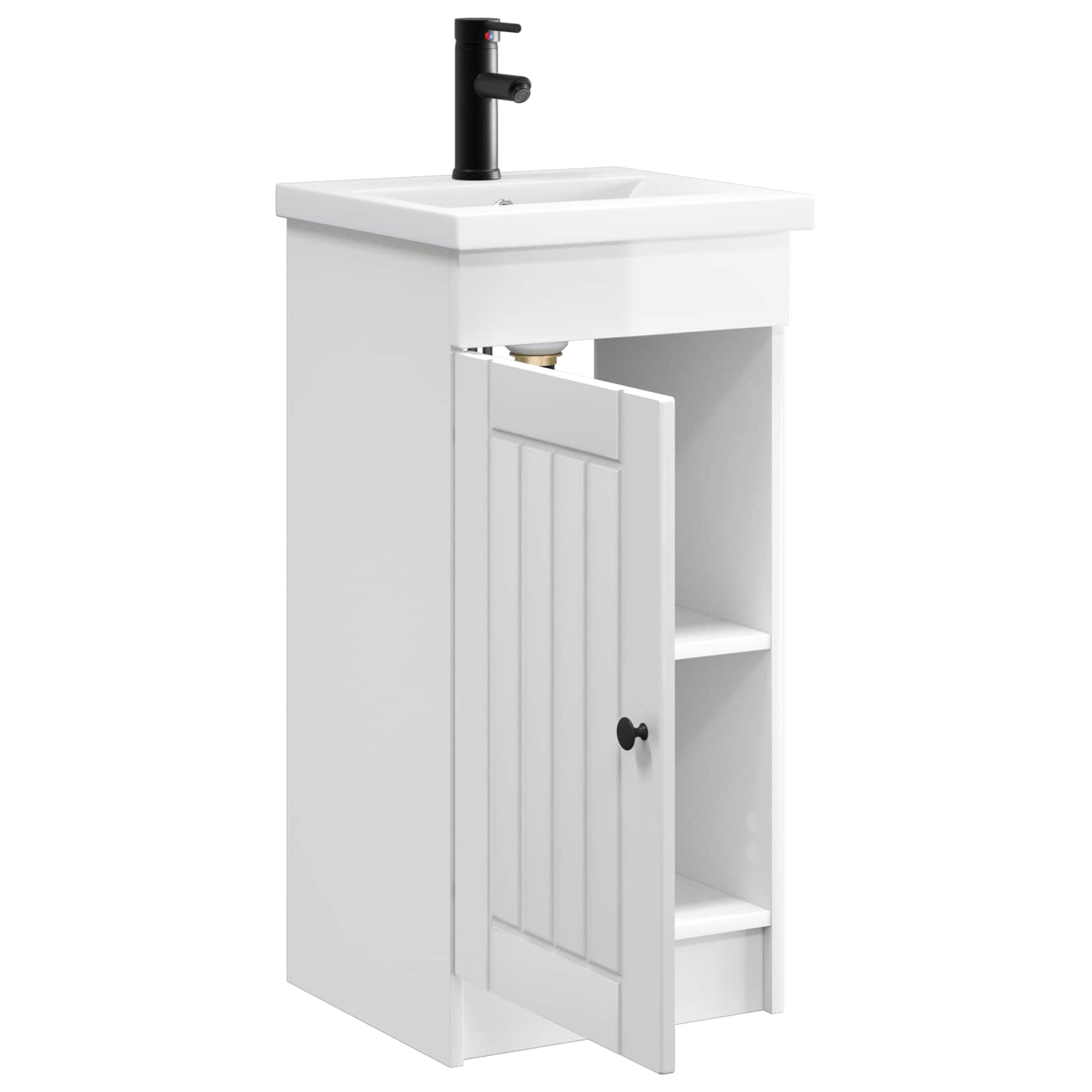 Meuble de salle de bain avec évier Blanc brillant
