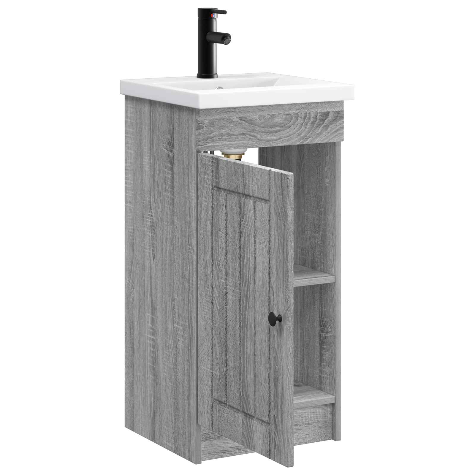 Meuble de salle de bain avec évier Sonoma gris
