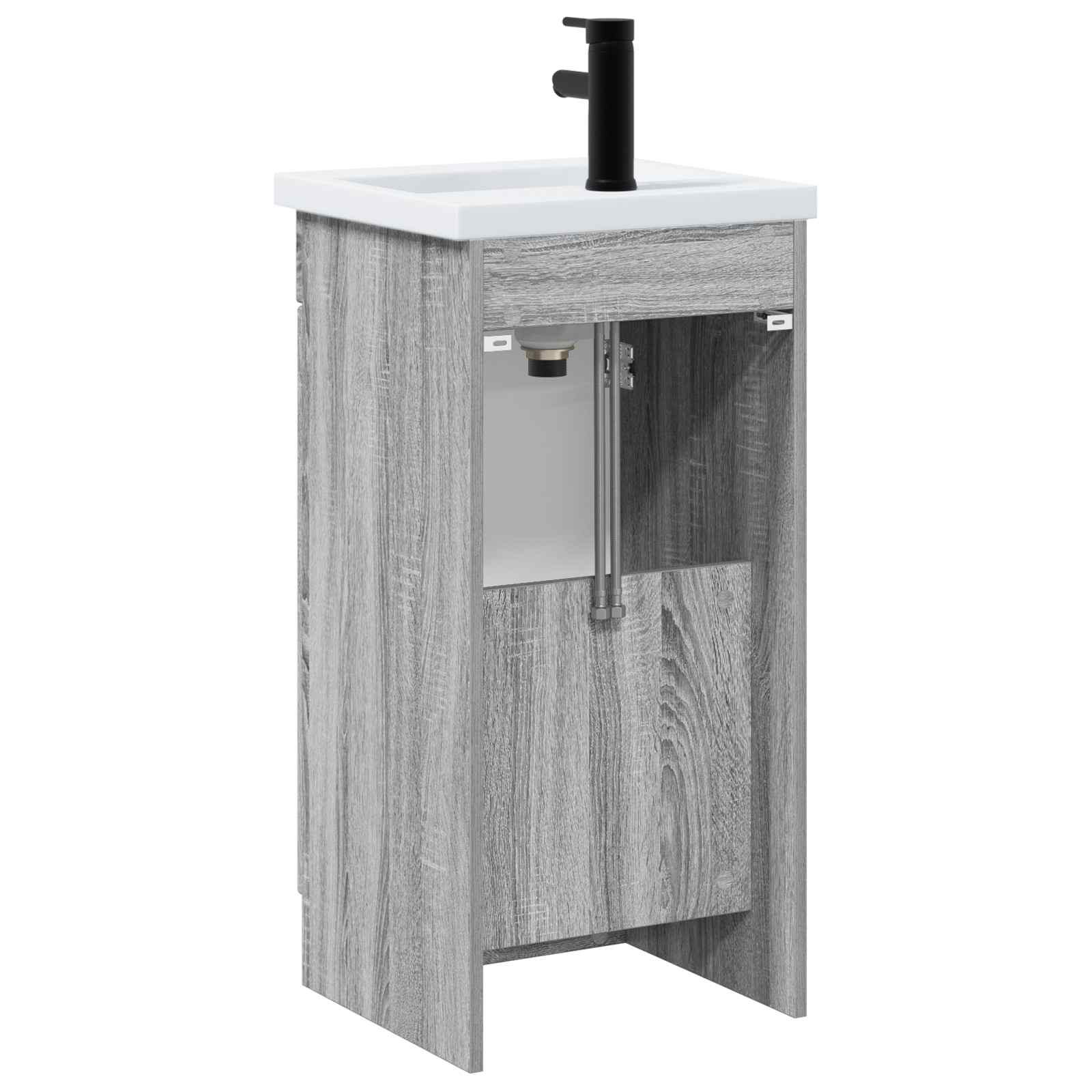 Meuble de salle de bain avec évier Sonoma gris