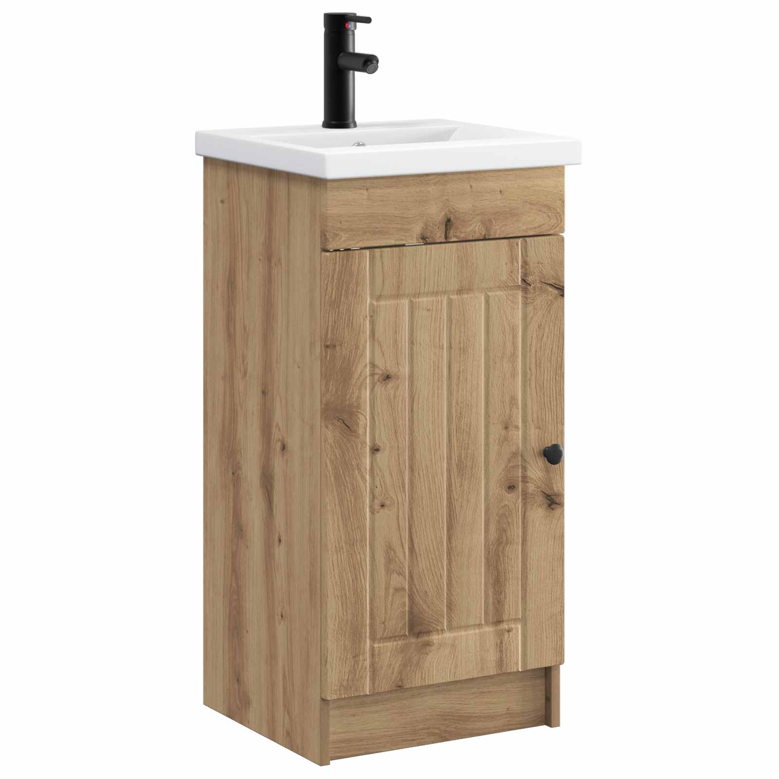 Meuble de salle de bain avec évier Chêne artisanal