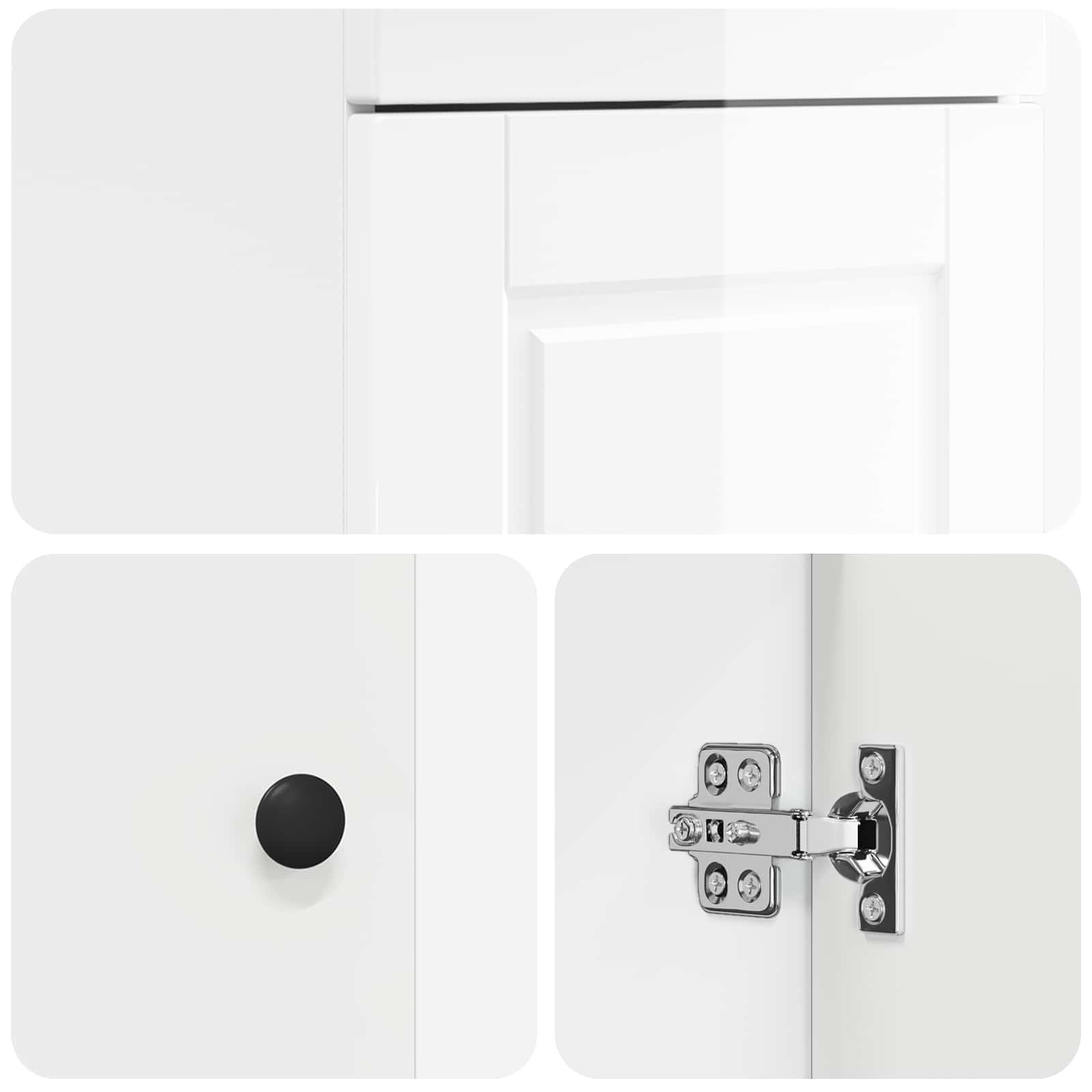 Meuble de salle de bain avec évier Blanc brillant