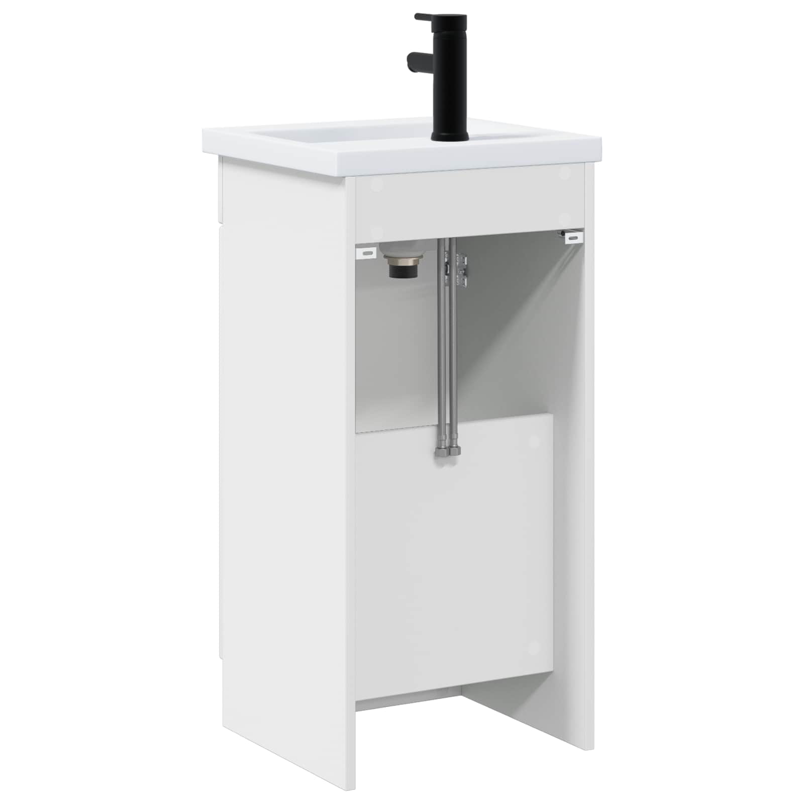 Meuble de salle de bain avec évier Blanc brillant