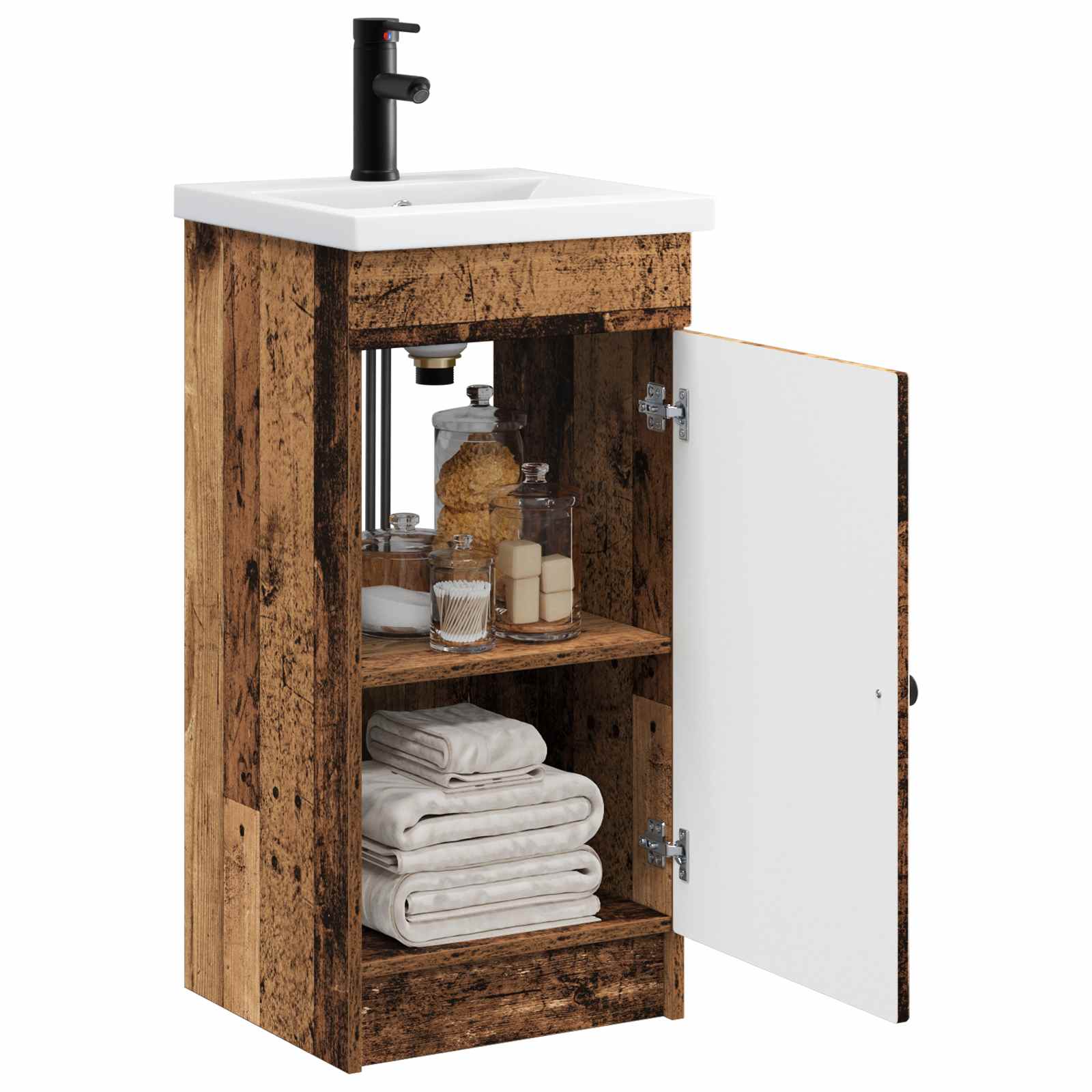 Meuble de salle de bain avec évier Bois ancien