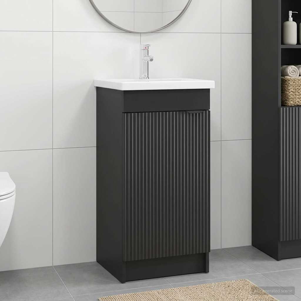 Meuble de salle de bain avec évier Noir 42 x 40 x 84,5 cm - XIOS