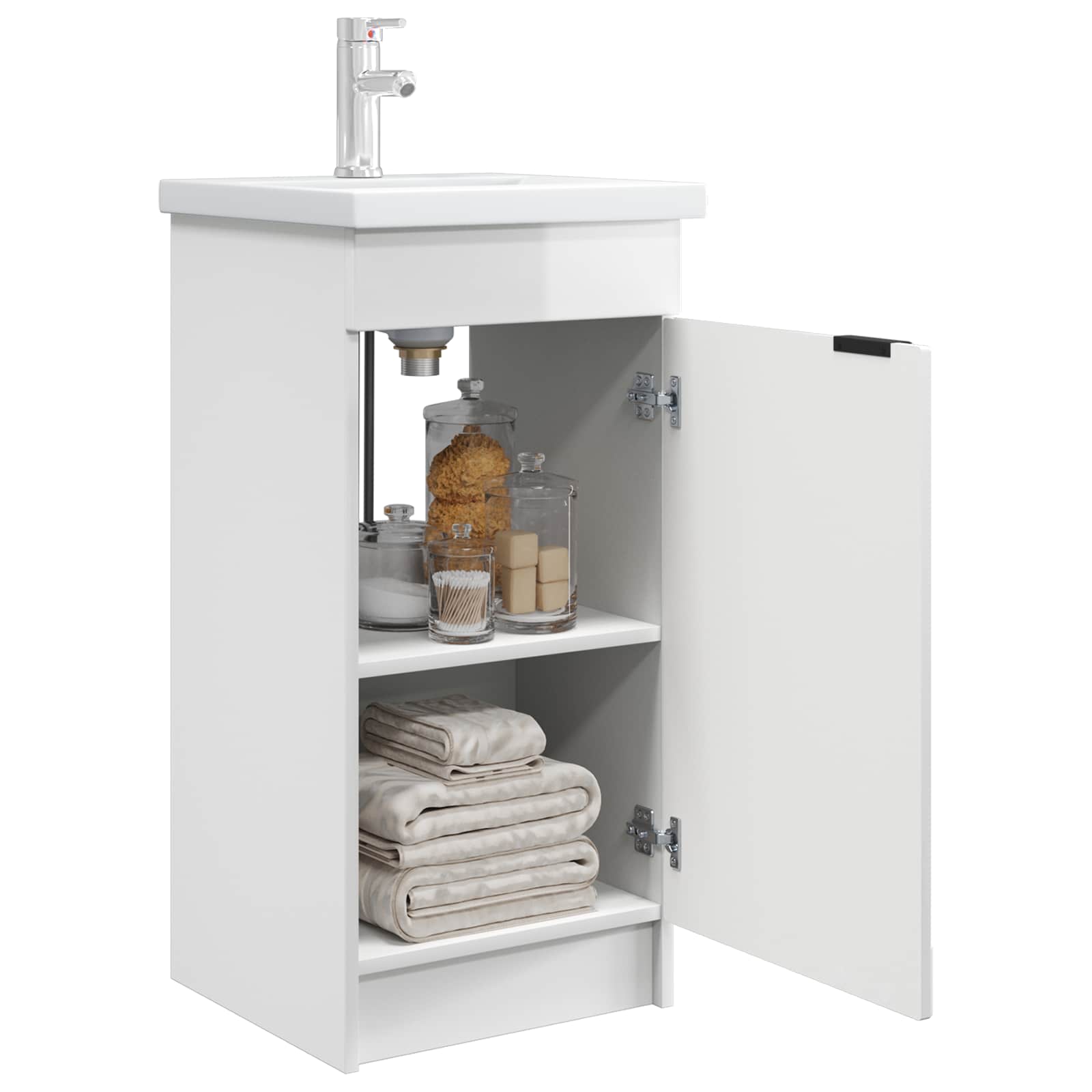 Meuble de salle de bain avec évier Blanc brillant